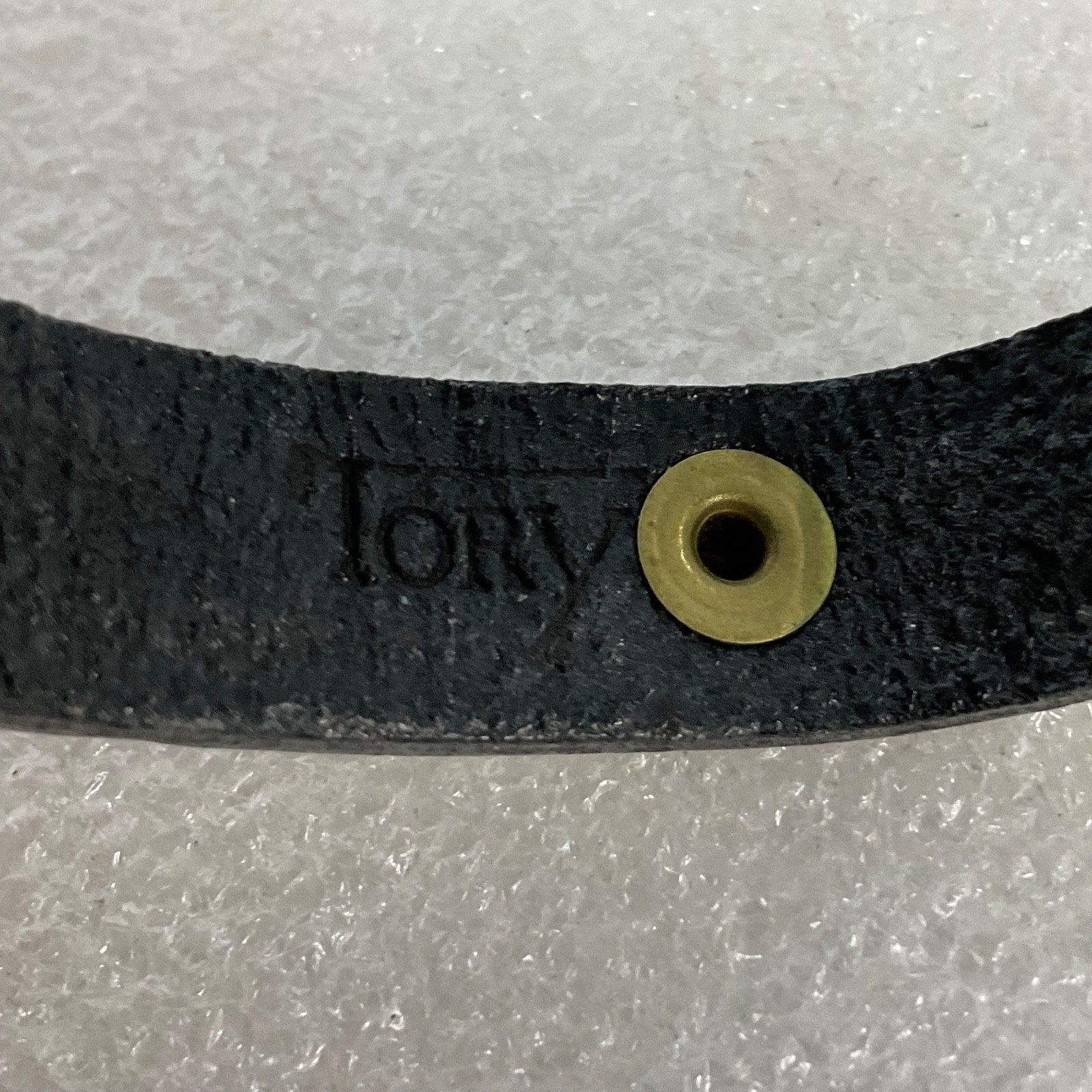 Tory Darring+ Leather Bracelet 6.5in Brown Brass Plate Buckle Closure Unisex - Image 8