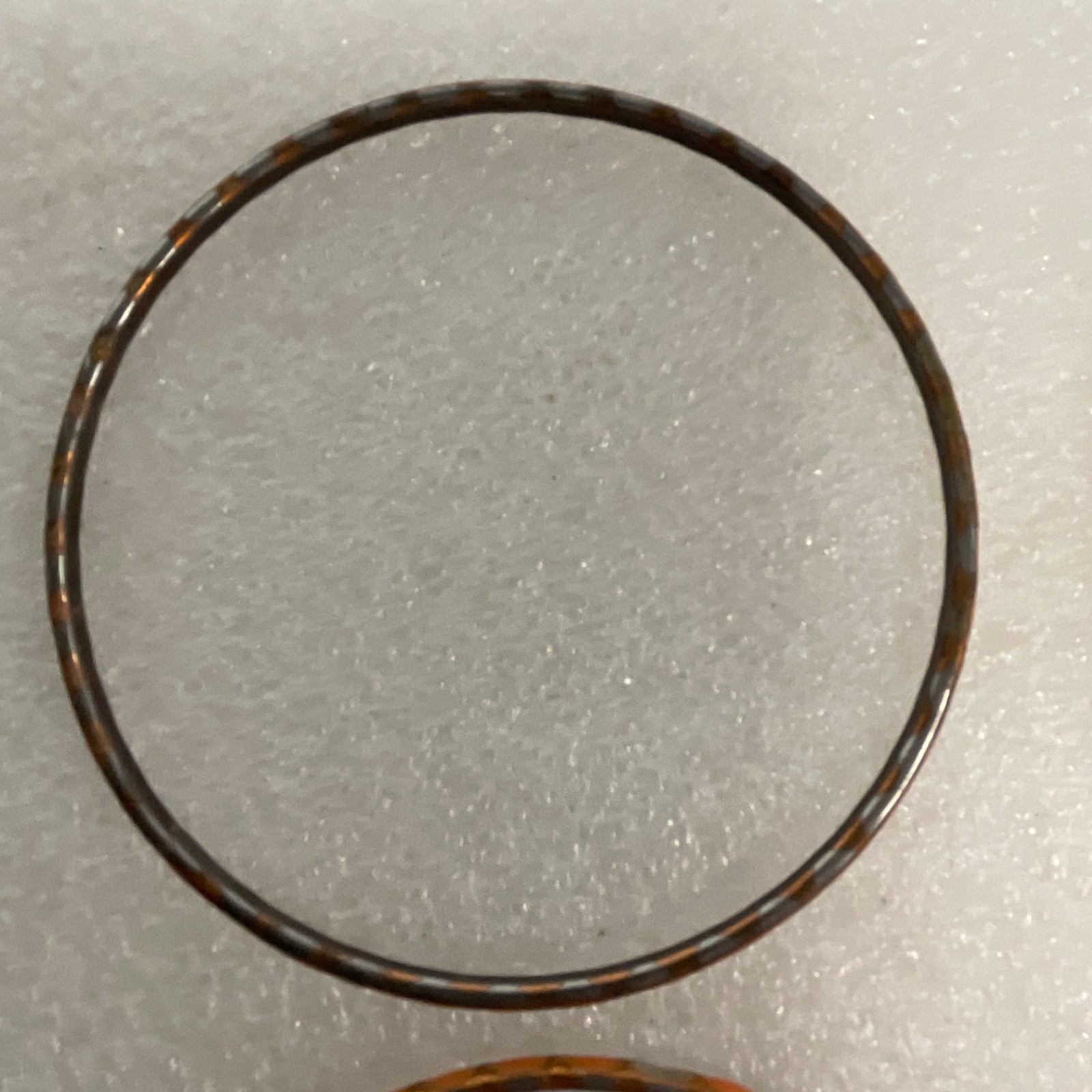 8in Brown Enamel Bangle Bracelet Lot of 4 Lightweight Stacked Fashion Jewelry - Image 8
