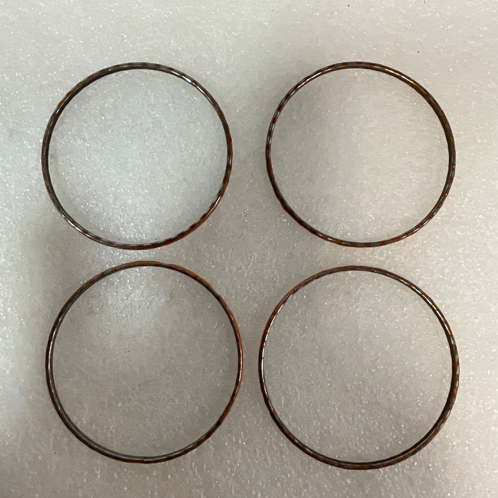 8in Brown Enamel Bangle Bracelet Lot of 4 Lightweight Stacked Fashion Jewelry - Image 7