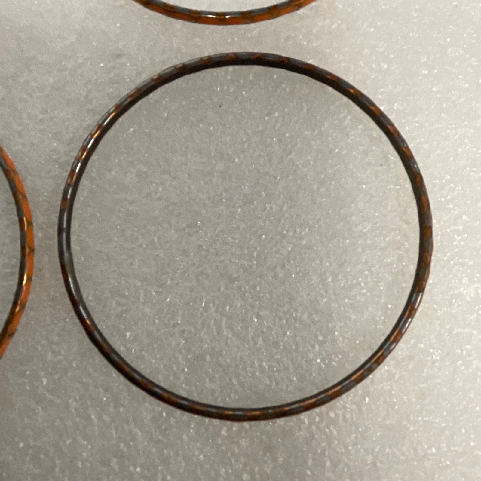 8in Brown Enamel Bangle Bracelet Lot of 4 Lightweight Stacked Fashion Jewelry - Image 10