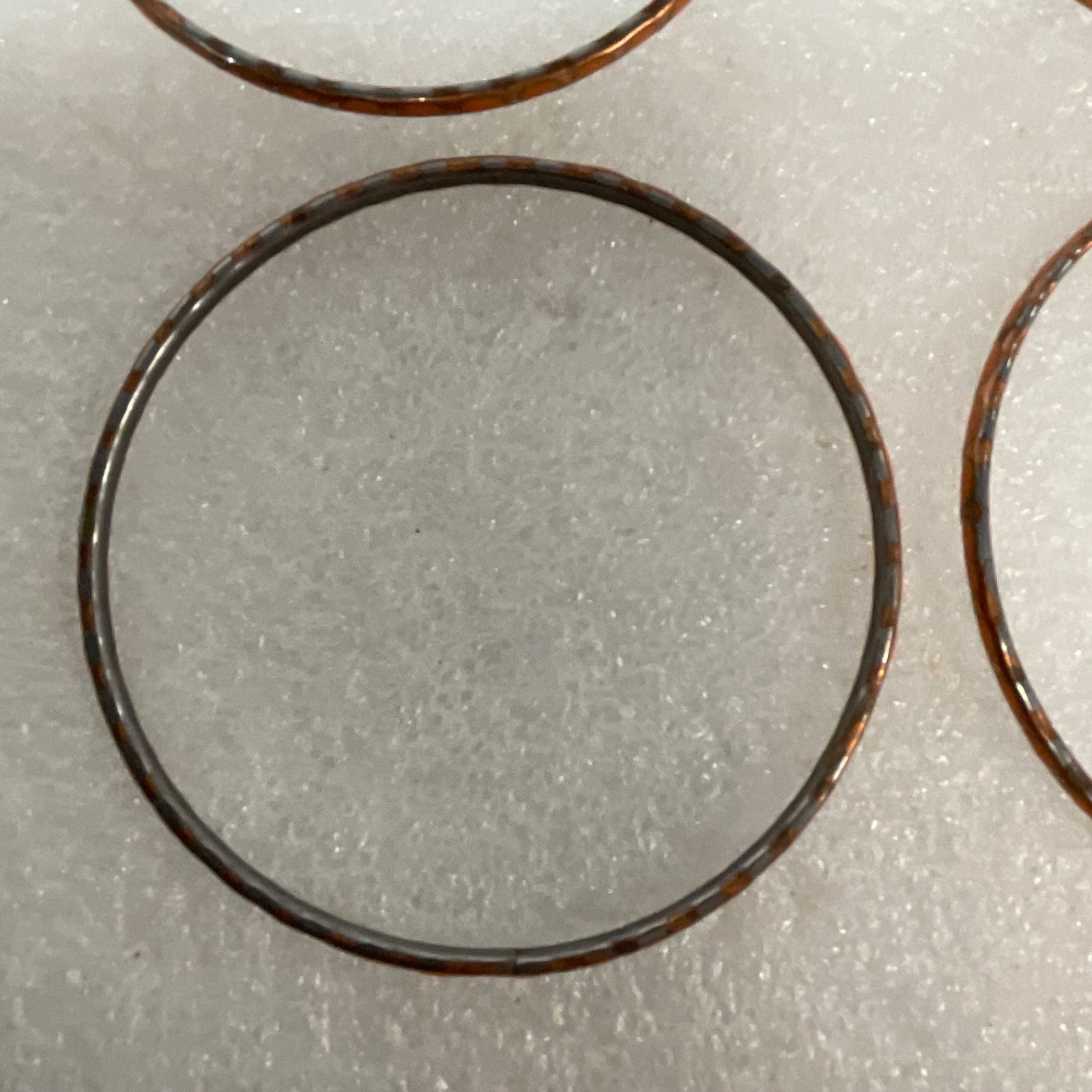 8in Brown Enamel Bangle Bracelet Lot of 4 Lightweight Stacked Fashion Jewelry - Image 11