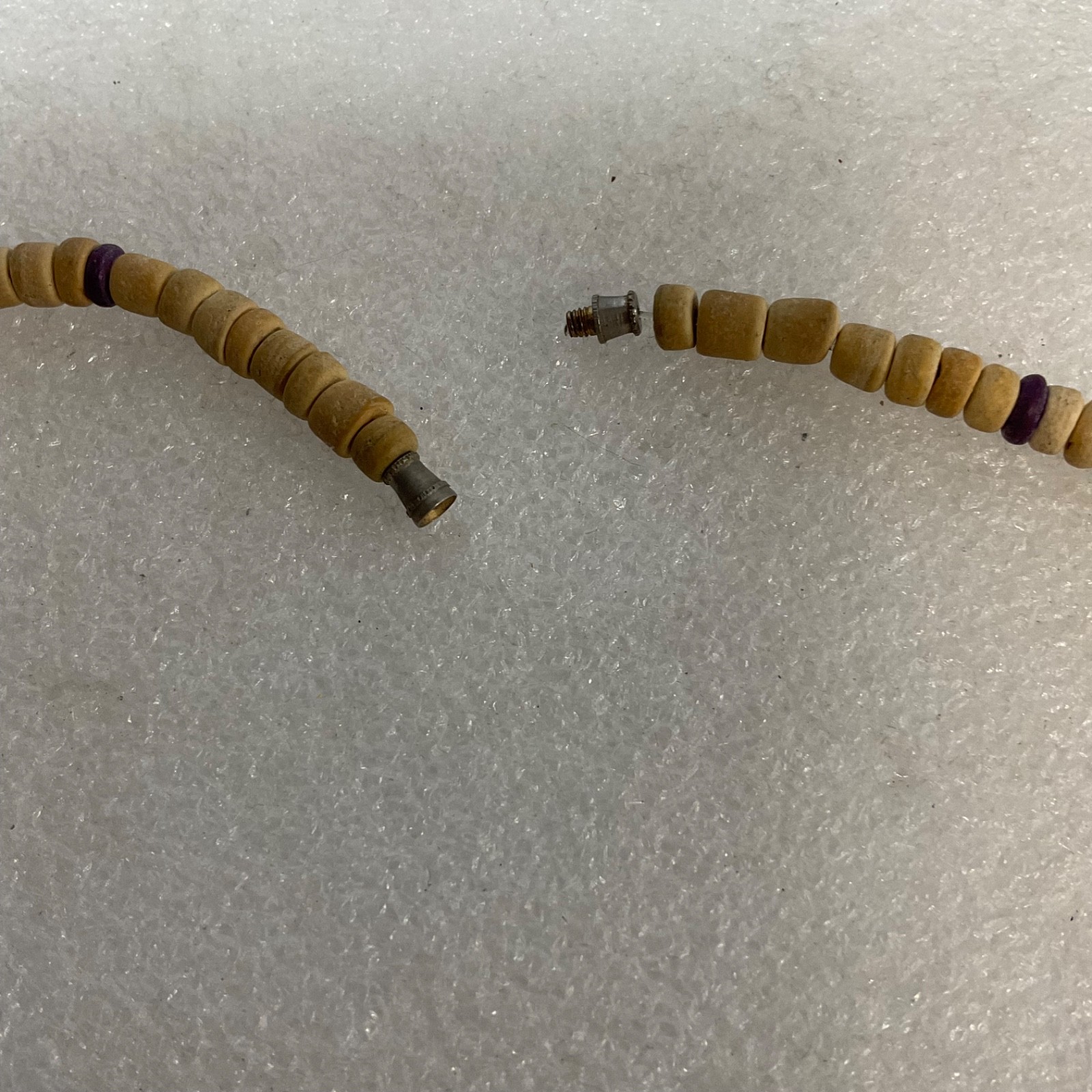 19in Wood Bead Necklace Purple Disc Accent Barrel Clasp - Image 4