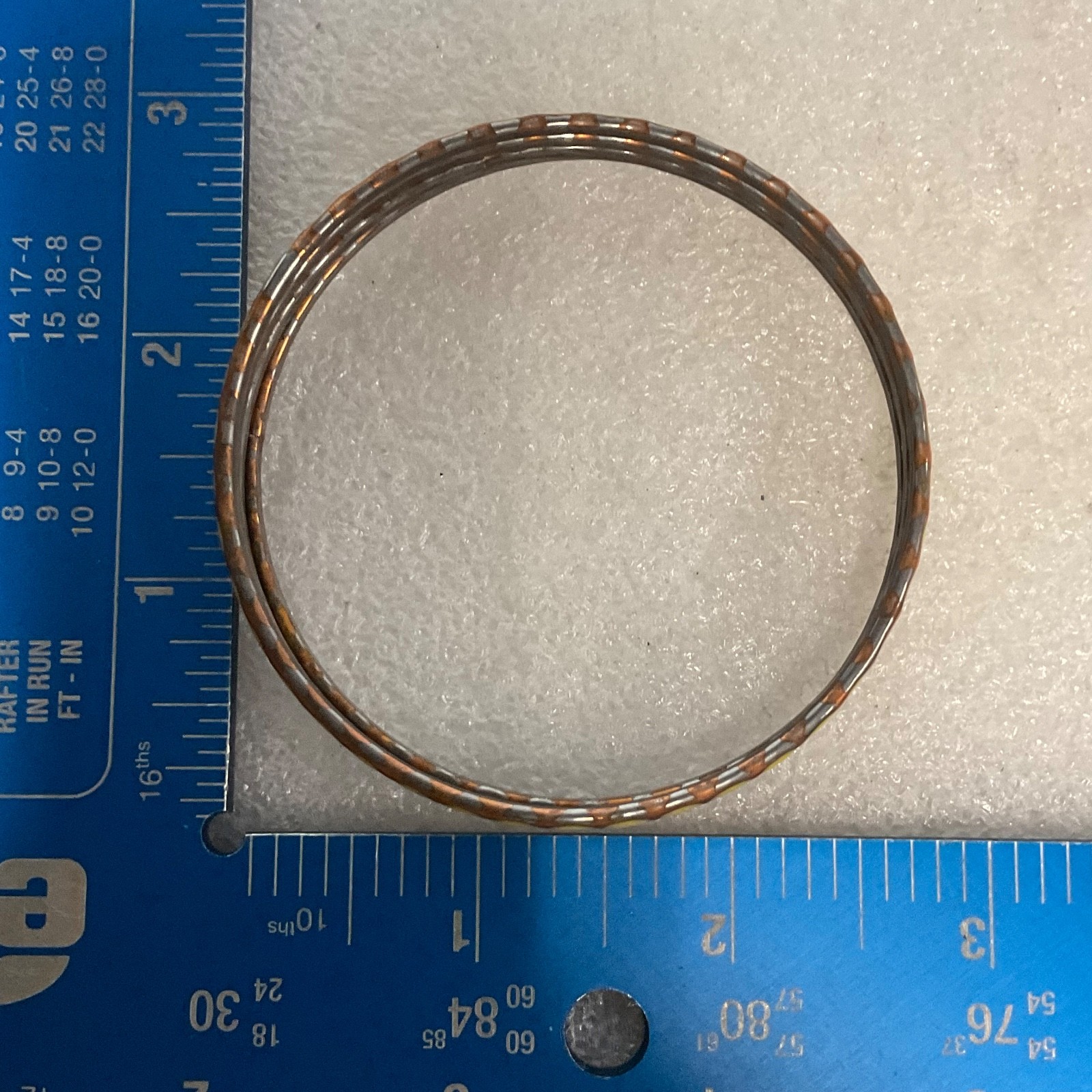 8in Yellow Brown Enamel Bangle Bracelet Lot of 4 Lightweight Stackable Jewelry - Image 3