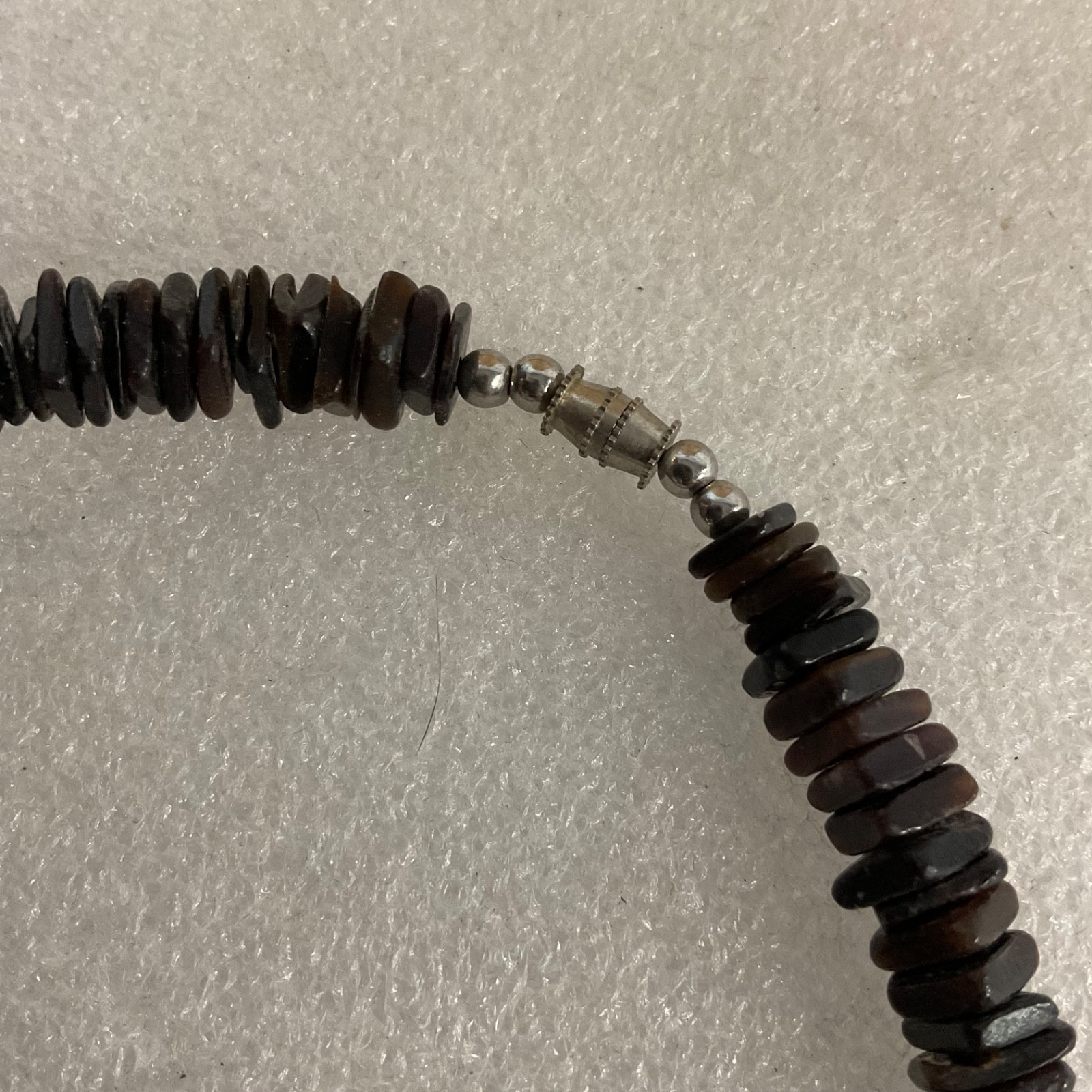 20in Brown Heishi Bead Necklace Disk Strand w Barrel Clasp 66.29g - Image 3