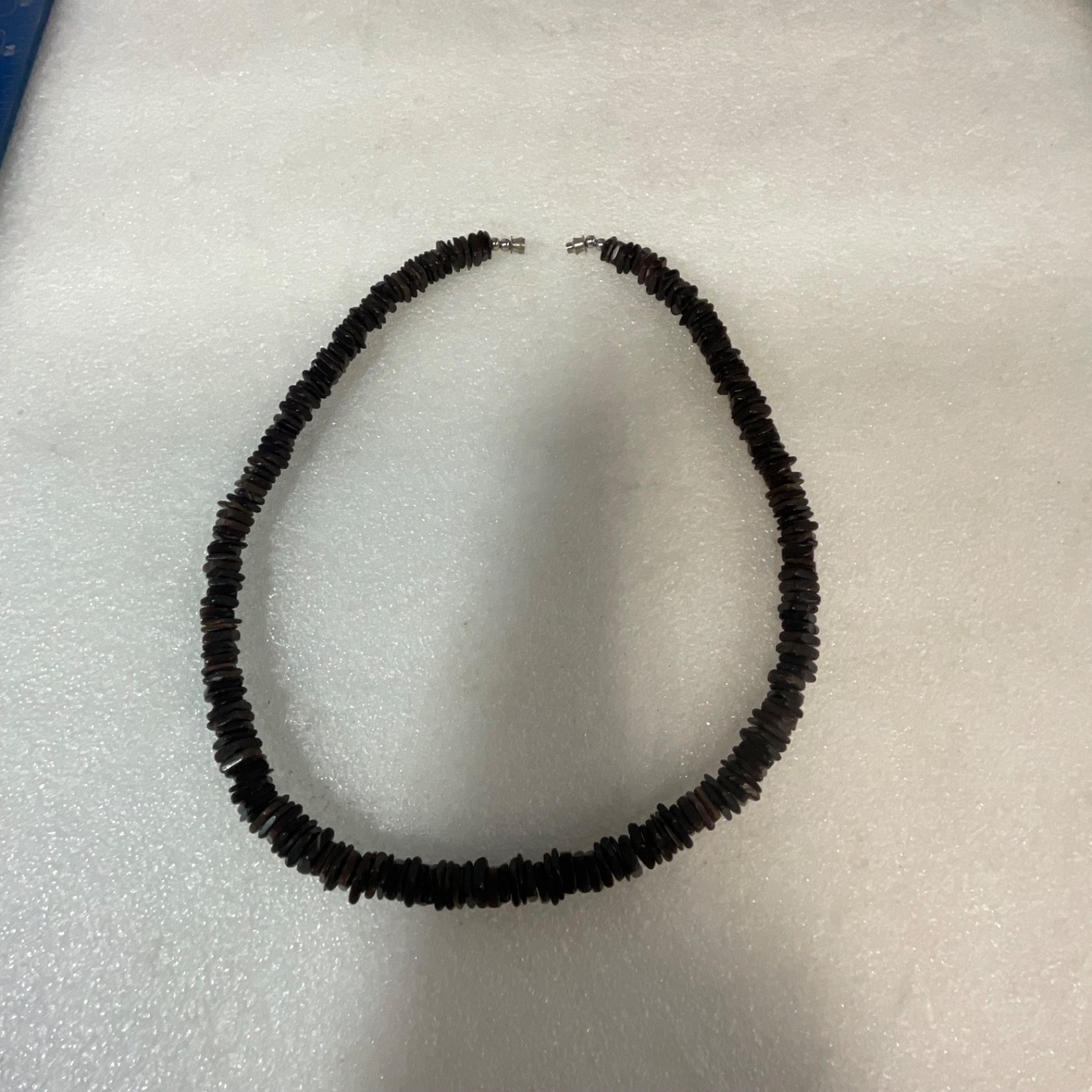 20in Brown Heishi Bead Necklace Disk Strand w Barrel Clasp 66.29g - Image 8