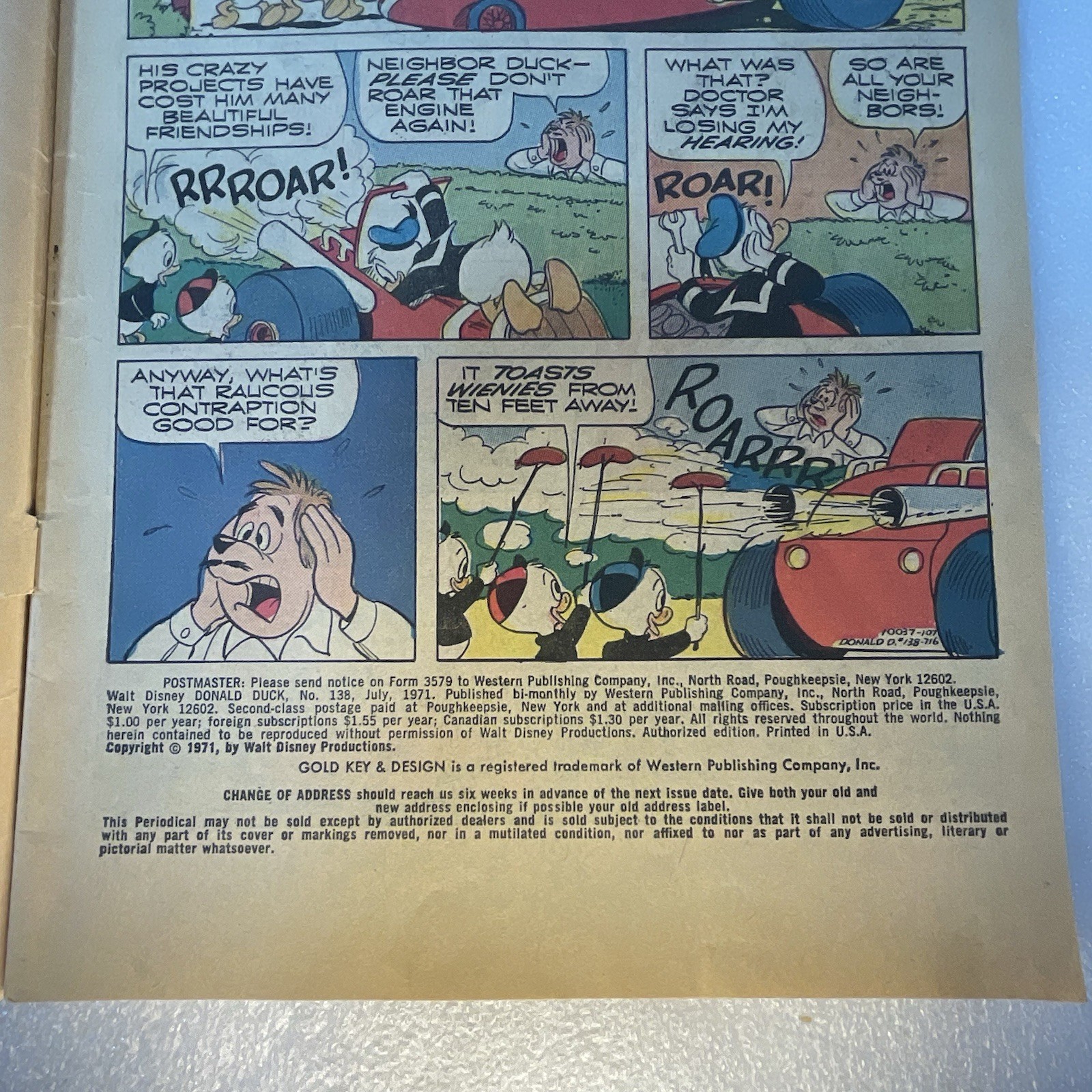 Walt Disney Donald Duck 138 Gold Key Comic 1971 Carl Barks Day In A Duck’s Life - Image 20