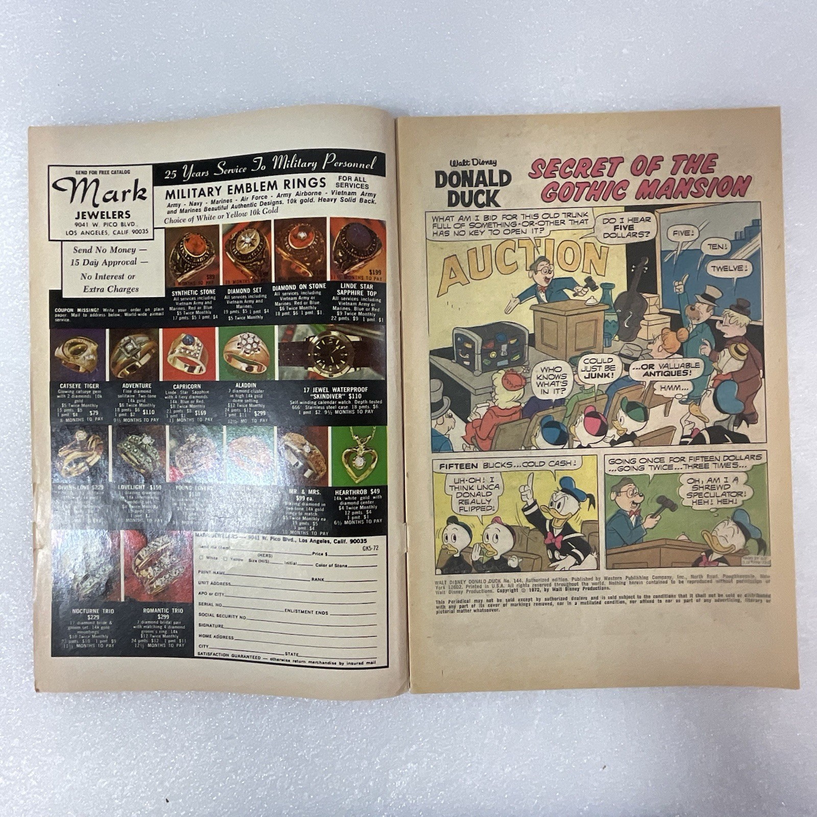 Vtg Walt Disney Donald Duck #144 1972 Secret of the Gothic Mansion GnuReads - Image 4