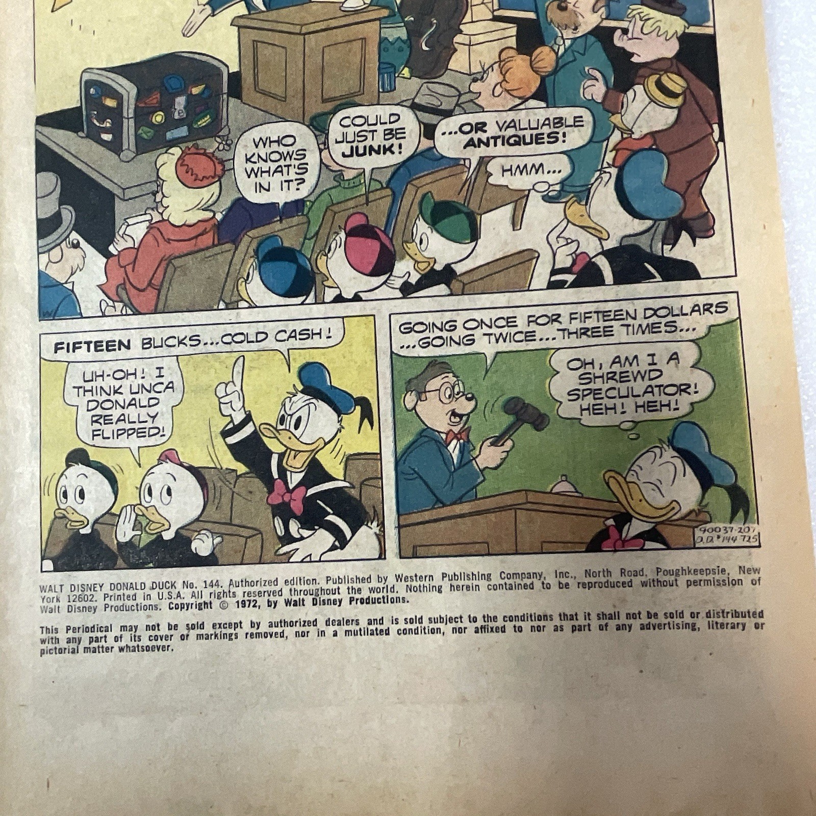 Vtg Walt Disney Donald Duck #144 1972 Secret of the Gothic Mansion GnuReads - Image 5