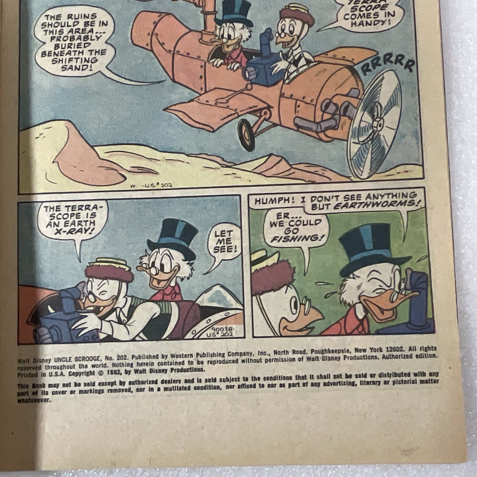 Walt Disney Uncle Scrooge Comic Book #202 1982 GnuReads - Image 5