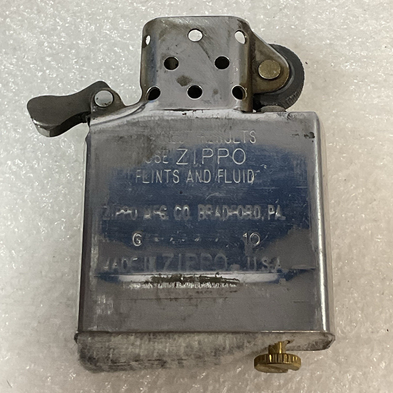Zippo Chrome Lighter Preowned Date CodeG10 July 2010 - Image 10