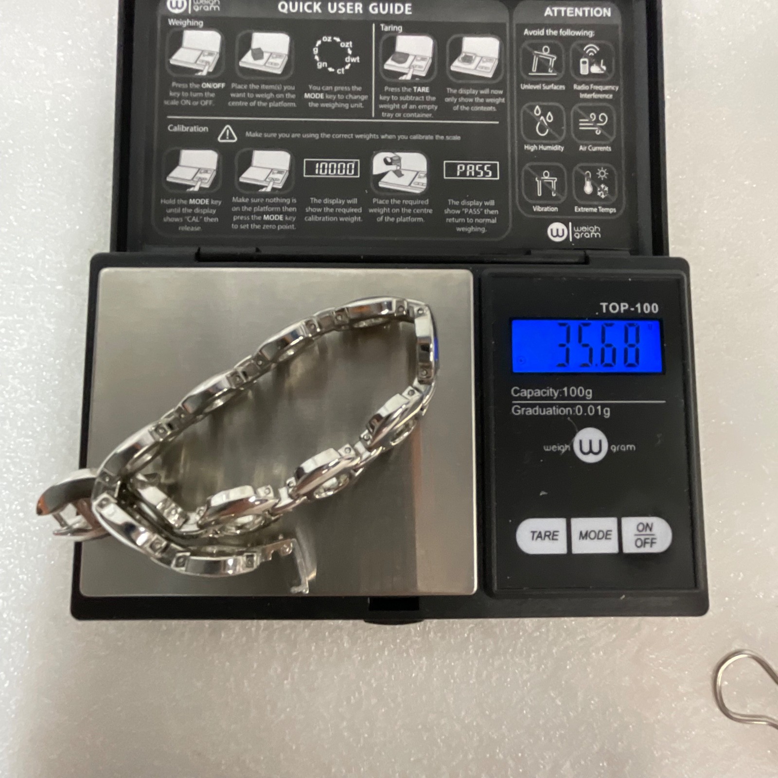 7in Silver Tone Circle Link Bracelet 36.68g Modern Geometric Design Jewelry - Image 14