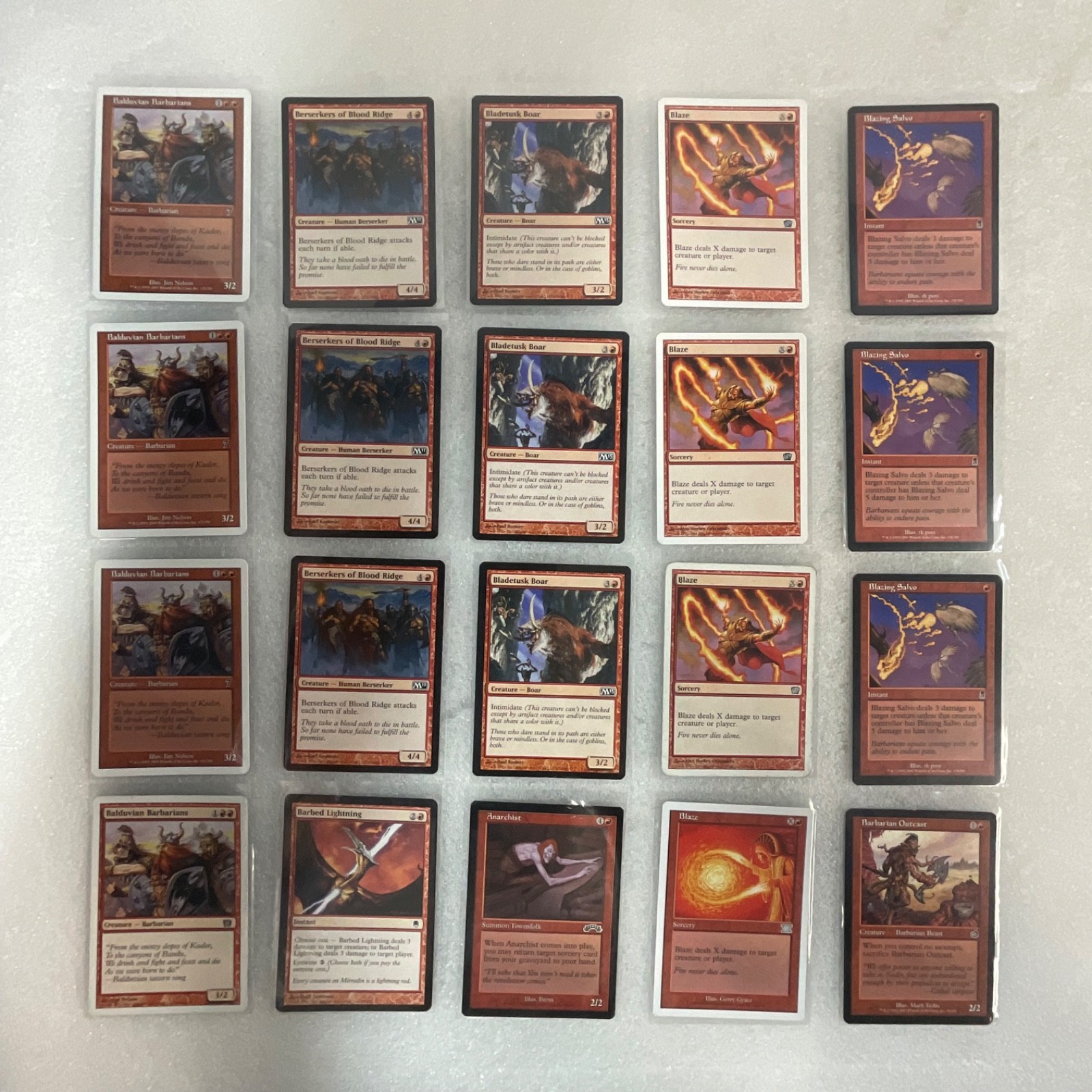 MTG 20 Card Red Lot Blaze Blazing Salvo Berserkers Mixed Sets - Image 1