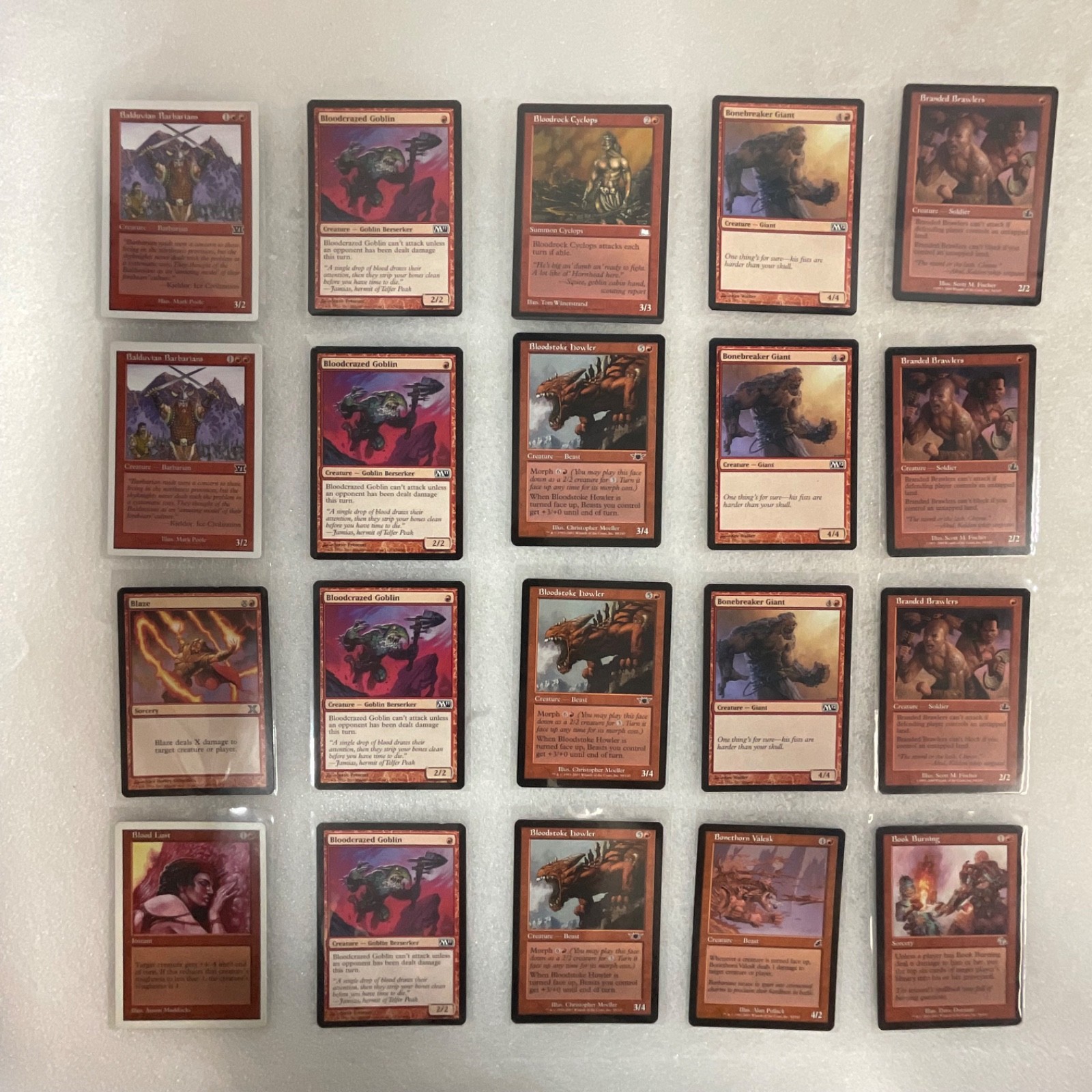 MTG 20 Card Lot Blaze Bloodcrazed Goblin Mixed Sets Vintage Modern - Image 1