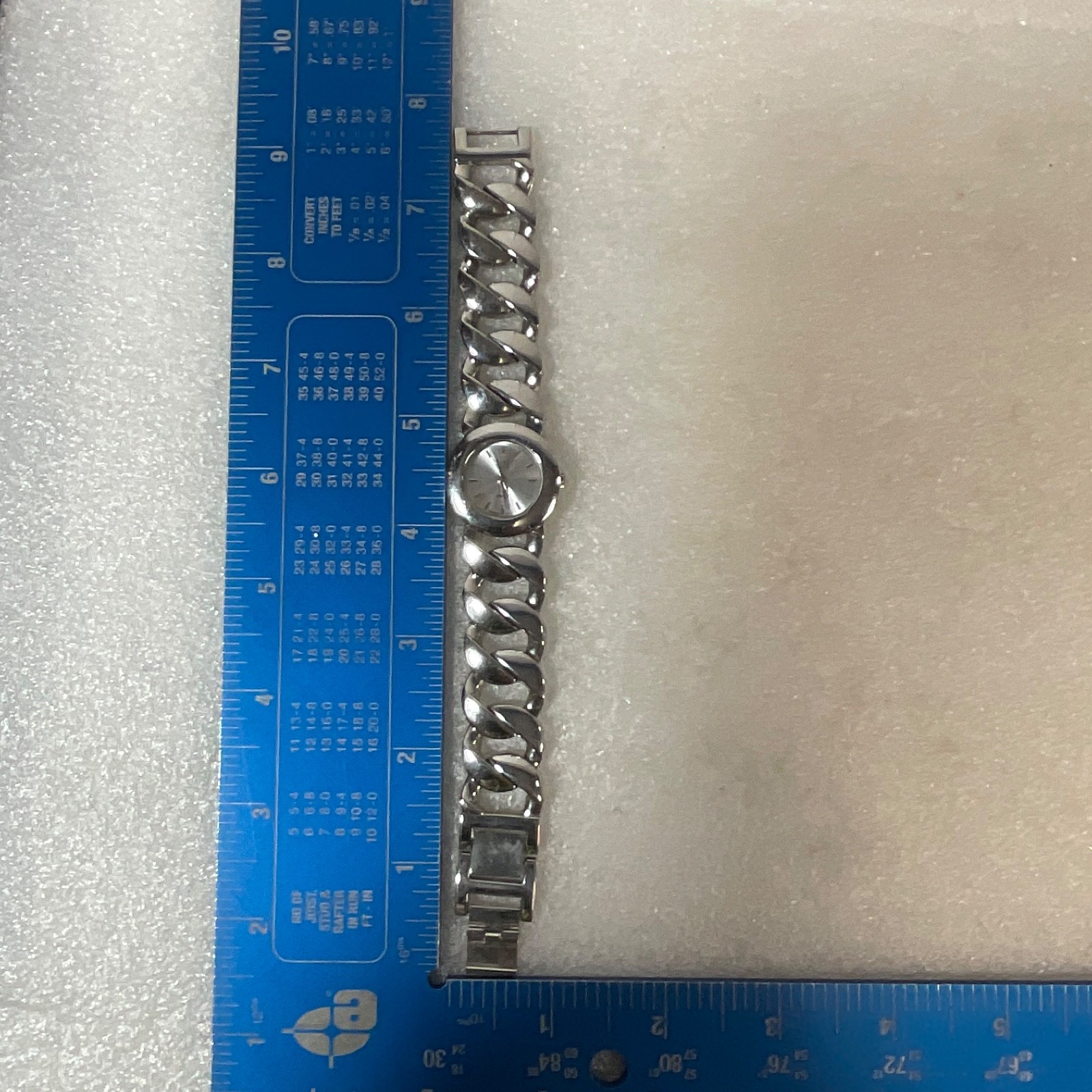 Figaro Couture Quartz Watch 6.5in Stainless Steel Bracelet 65.8g Battery New - Image 8