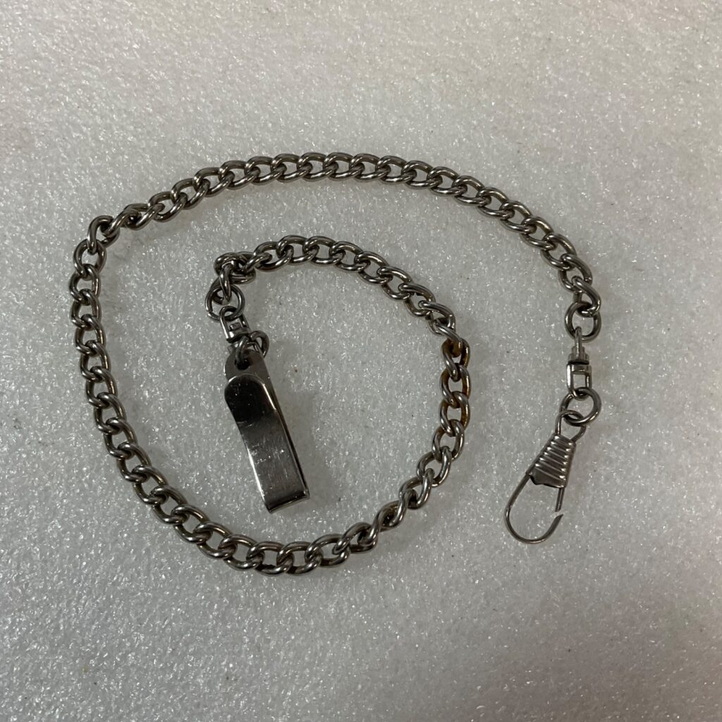 15in Silver Tone Pocket Watch Chain Keychain w Spring Clip - Image 1