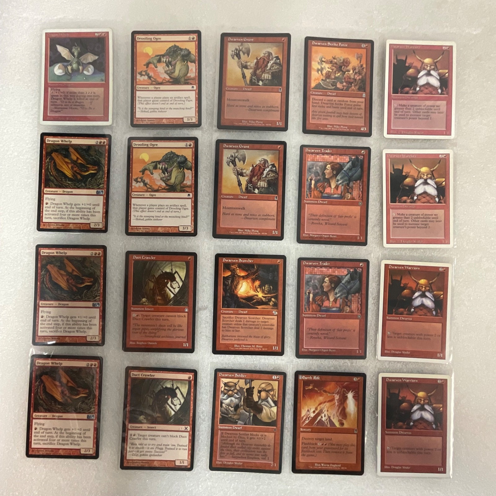 MTG 20 Card Lot Dragon Whelp Dwarven Warriors Mixed Sets Vintage Core - Image 1