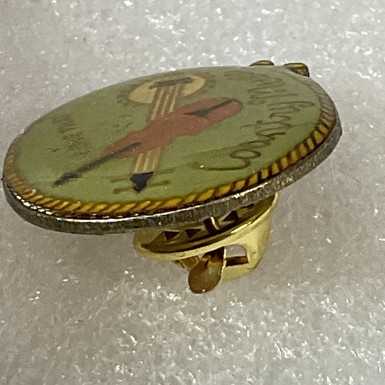 Love That Country Music Fiddle & Banjo Vtg 1” Pin Pinback GnuCollectibles - Image 2