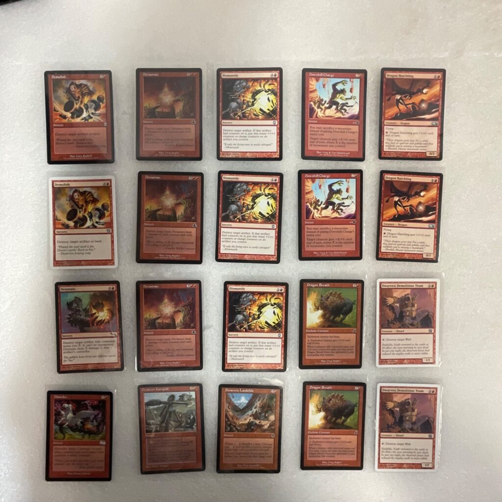 MTG 20 Card Red Lot Devastate Dismantle Dragon Hatchling Mixed Sets - Image 1
