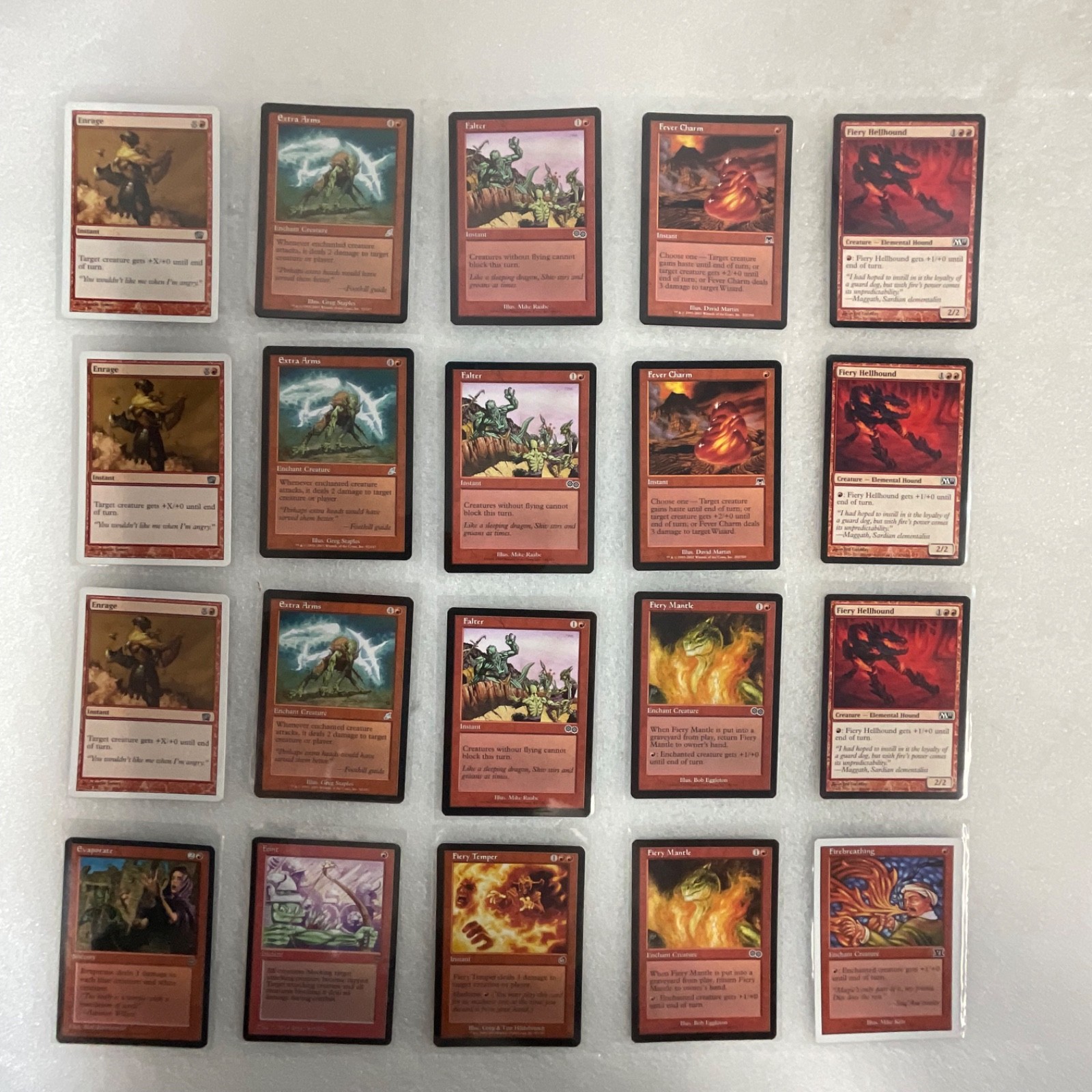 MTG 20 Card Lot Enrage Extra Arms Falter Mixed Sets - Image 1
