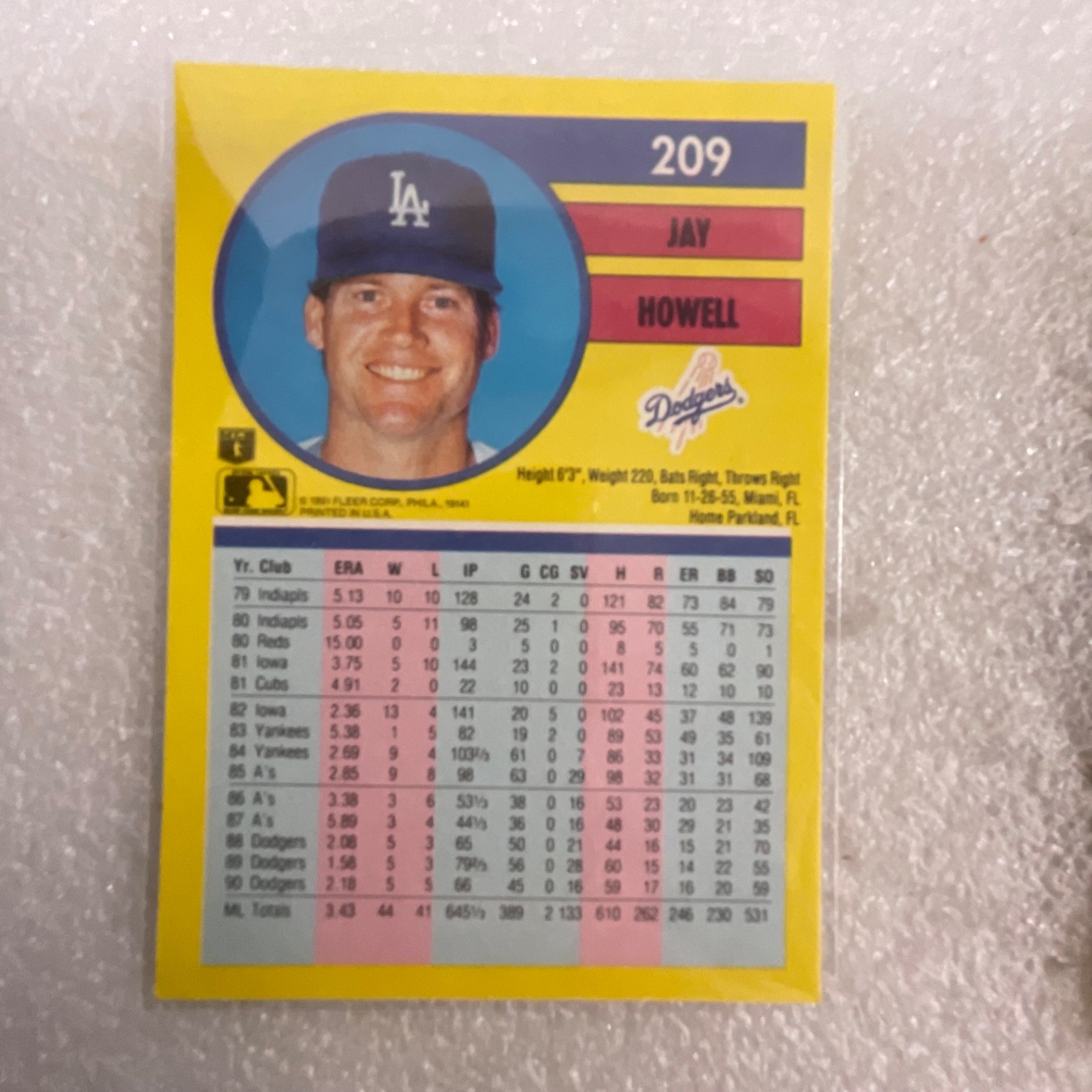 1989-1991 MLB Baseball 10 Card Lot Tim Raines Samuel Fleer Topps - Image 16