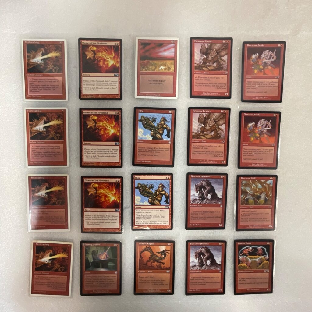 MTG 20 Card Red Lot Flames Firebrand Firebreathing Mixed Sets Vintage - Image 1