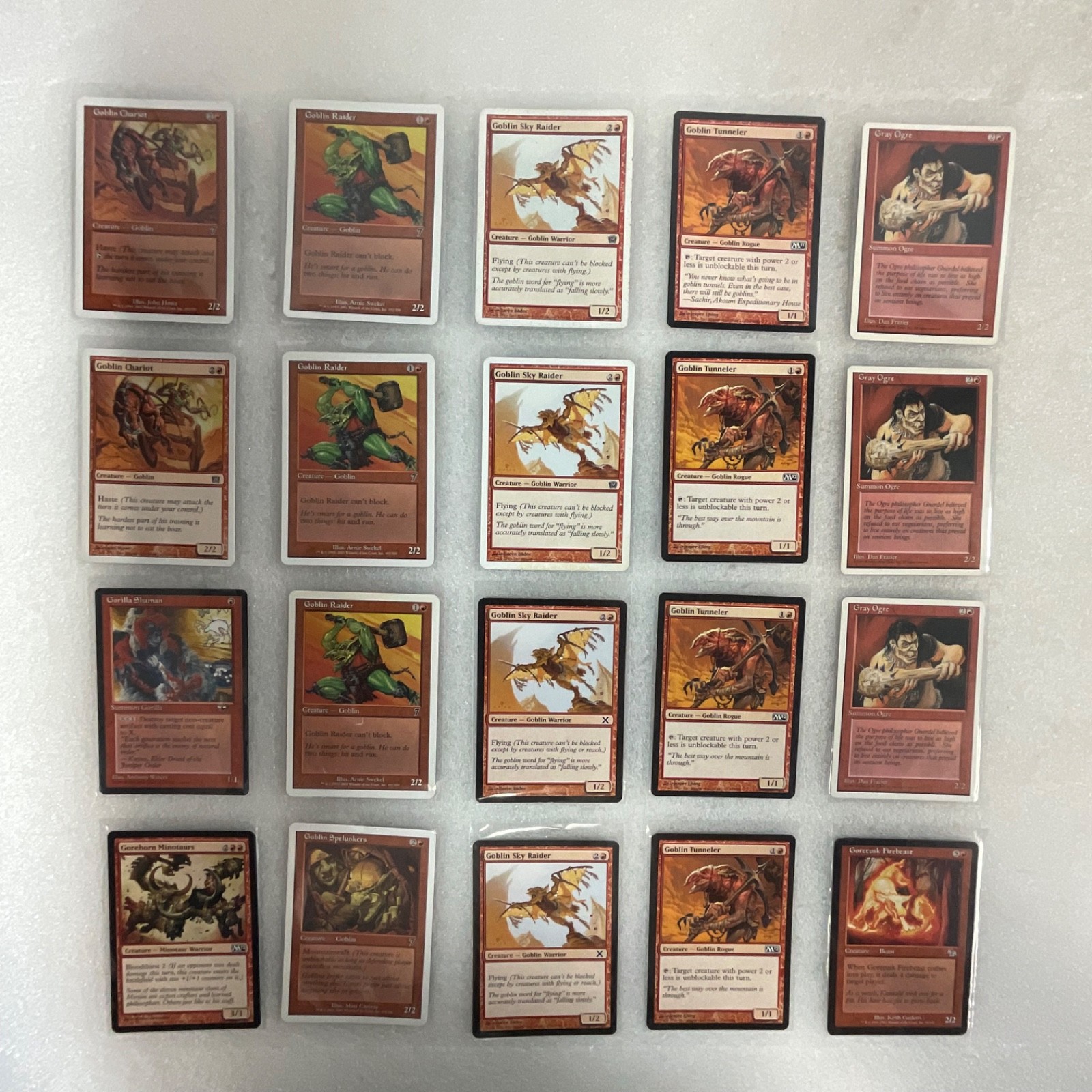 MTG 20 Card Lot Goblin Raider Sky Raider Tunneler Mixed Sets - Image 1