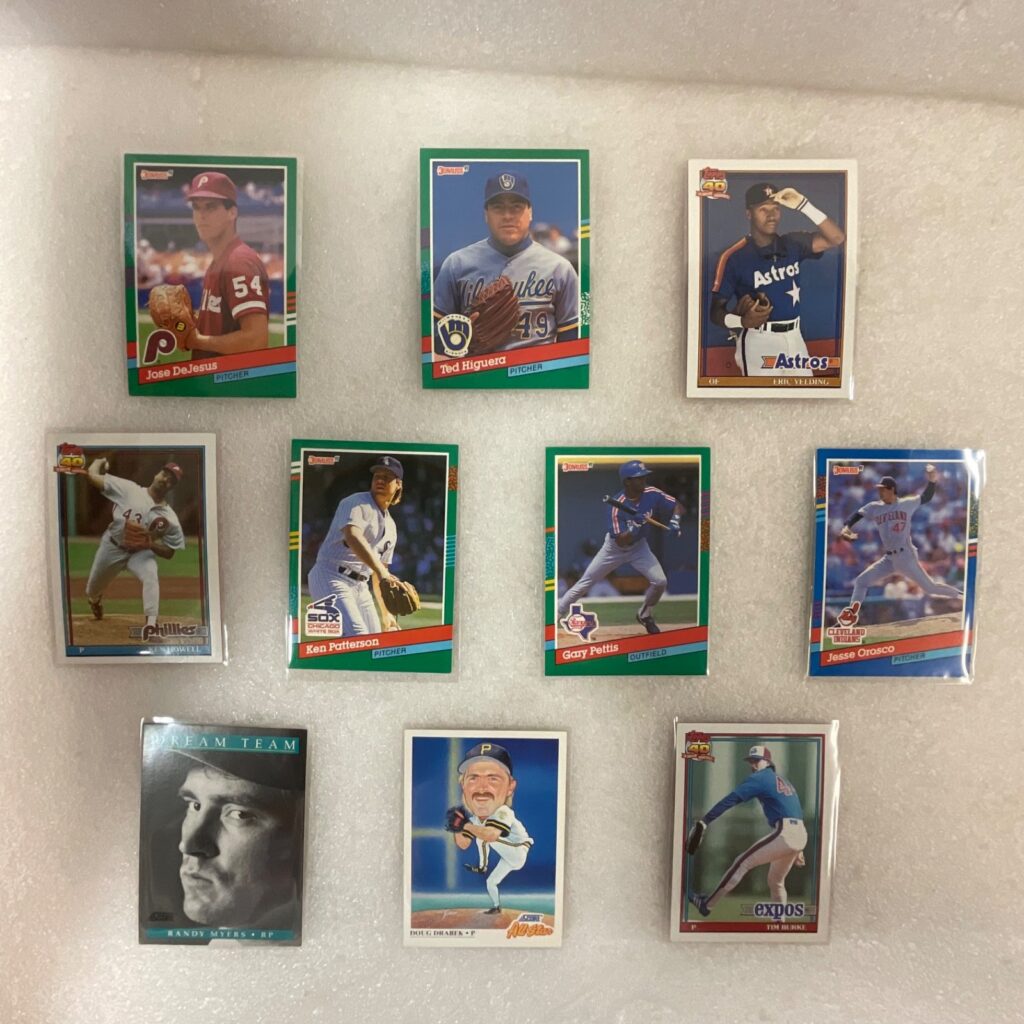 1991 MLB 10 Card Lot Donruss Topps Score Myers Drabek Higuera - Image 1