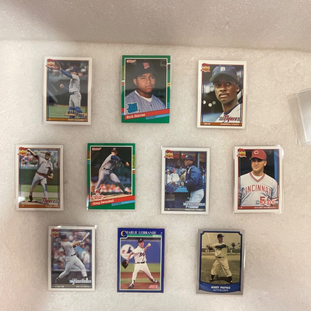 1991 Baseball 10 Card Lot Topps Donruss Score Yankees Pafko Garces - Image 1