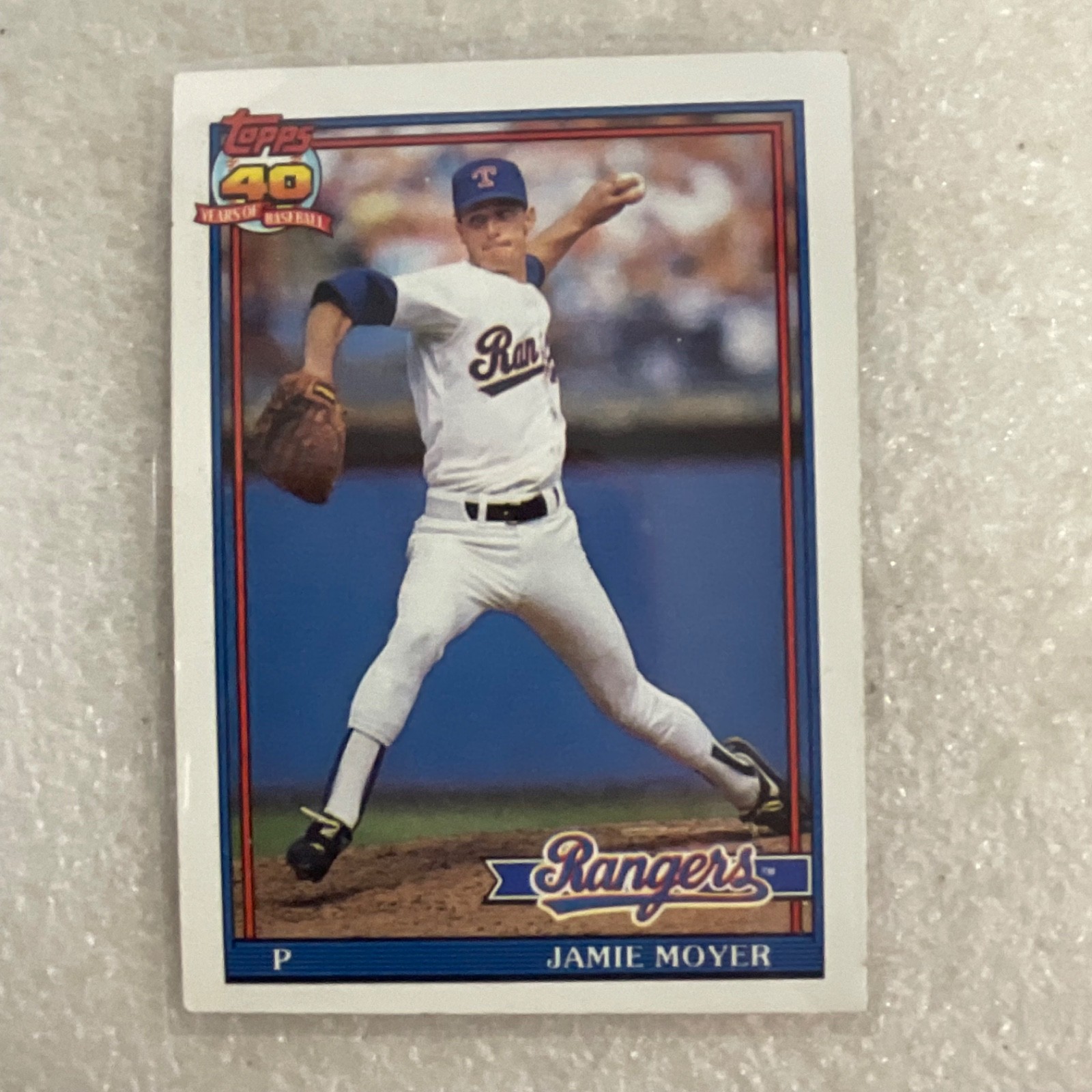 1991 Topps Baseball 10 Card Lot Franco Moyer Darling Hough Kittle - Image 9