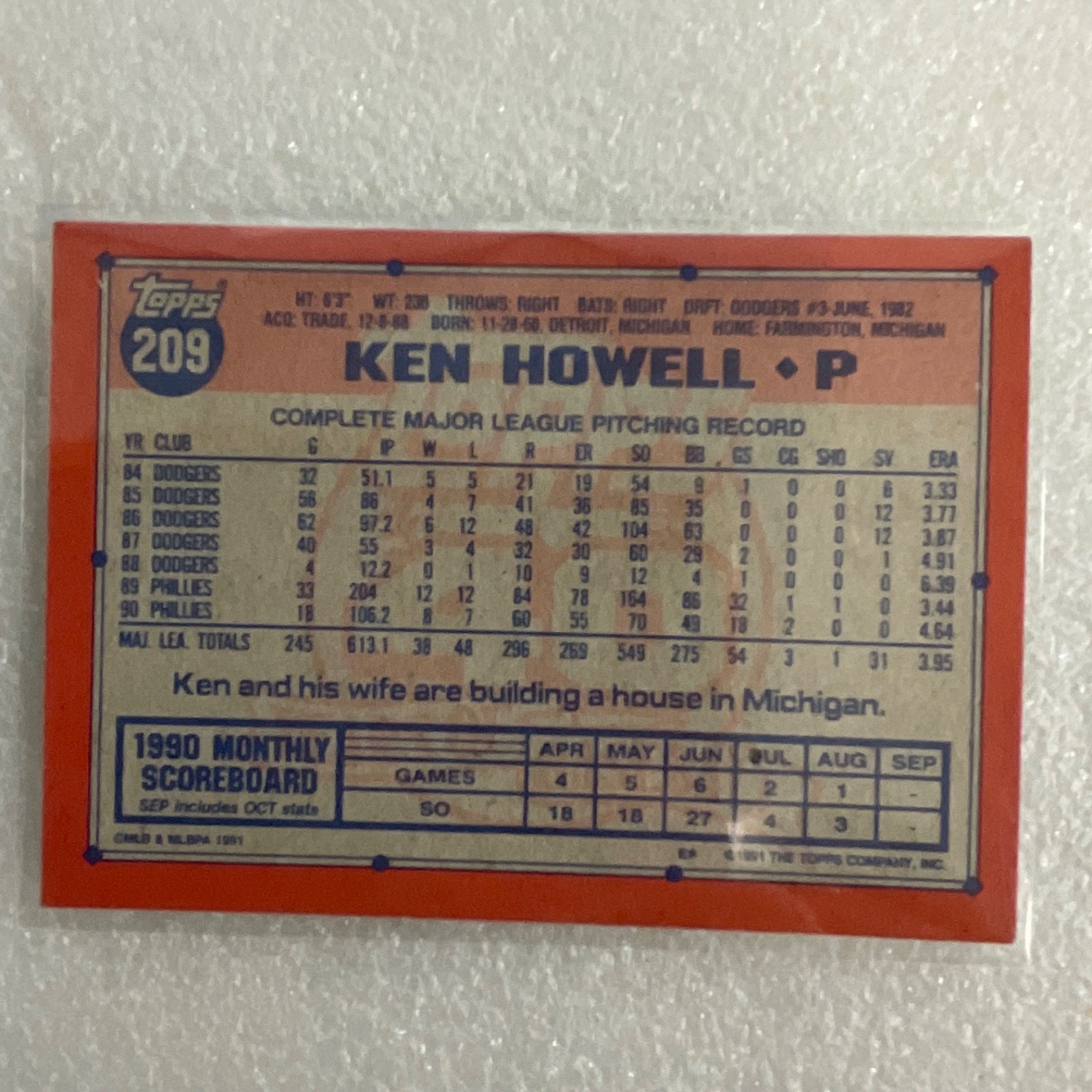 1991 MLB 10 Card Lot Donruss Topps Score Myers Drabek Higuera - Image 16