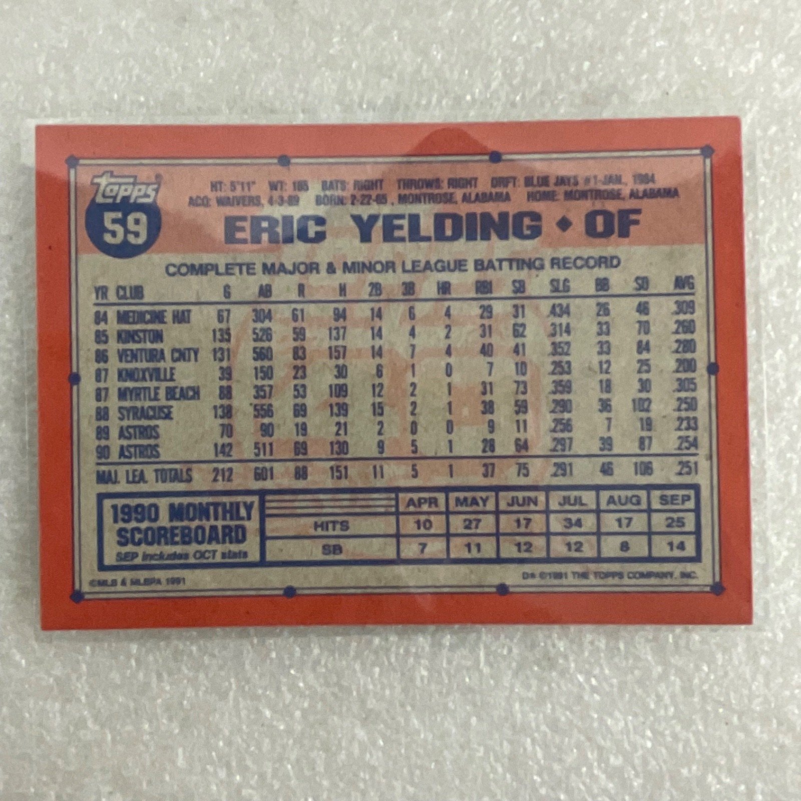 1991 MLB 10 Card Lot Donruss Topps Score Myers Drabek Higuera - Image 15