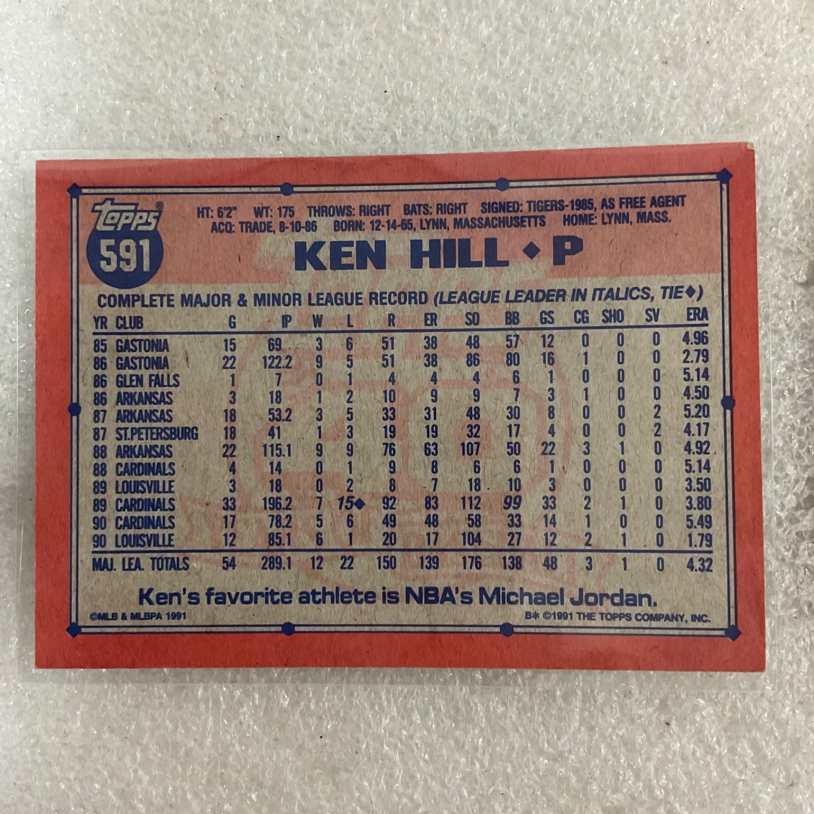 1991 Topps Baseball 10 Card Lot Franco Moyer Darling Hough Kittle - Image 17