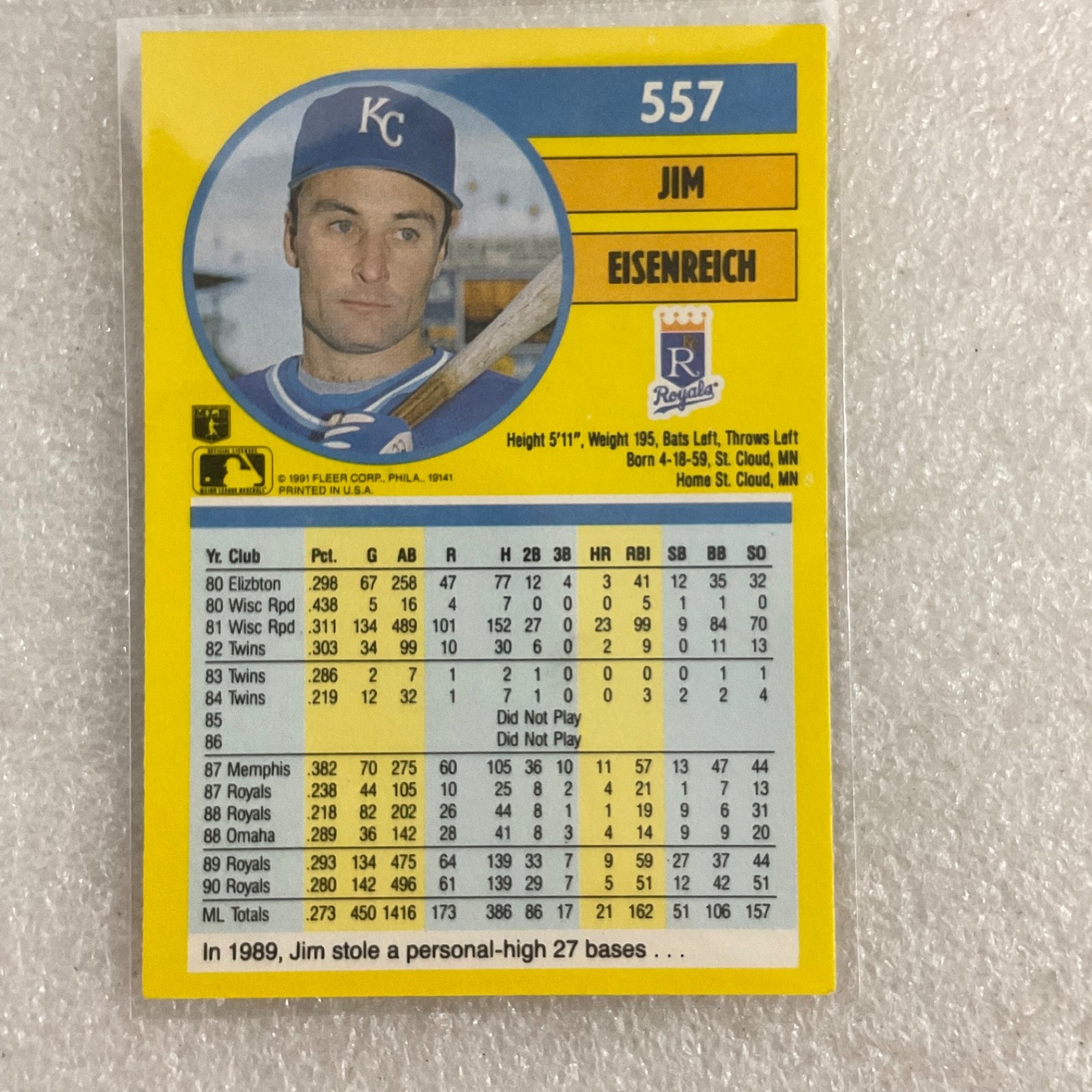1991 MLB Baseball 10 Card Lot Fleer Donruss Murray Cone Osteen - Image 14