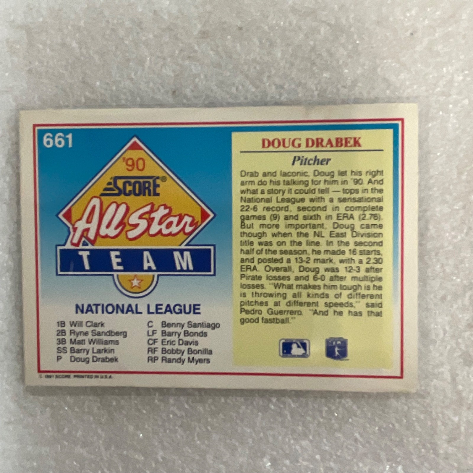 1991 MLB 10 Card Lot Donruss Topps Score Myers Drabek Higuera - Image 21