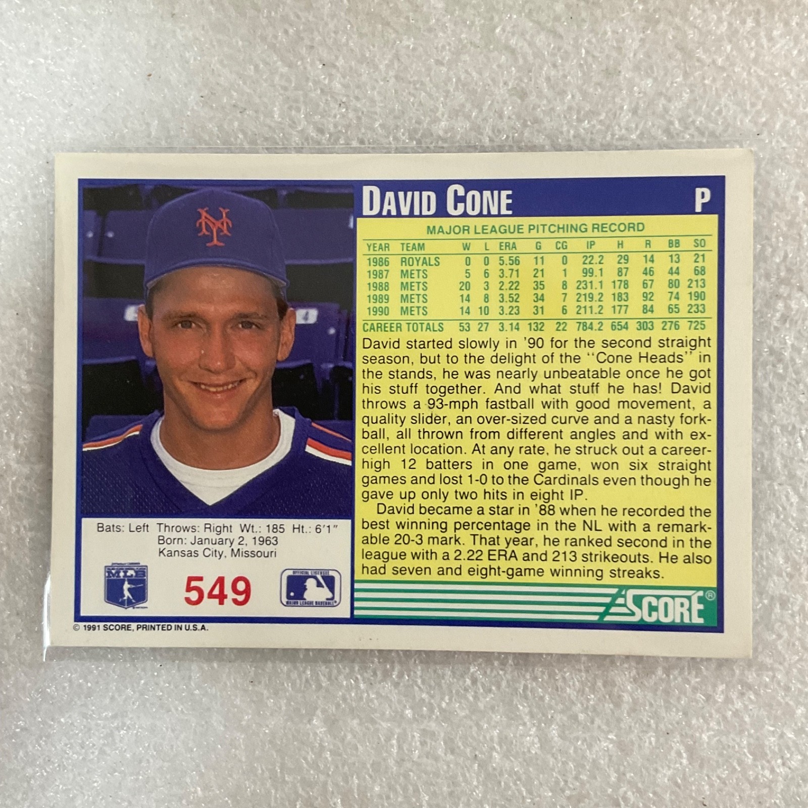 1991 MLB Baseball 10 Card Lot Fleer Donruss Murray Cone Osteen - Image 21