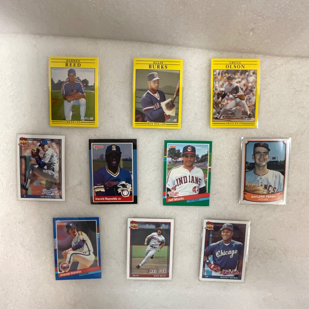 1987-1991 Baseball 10 Card Lot Perry Burks Topps Fleer Donruss - Image 1