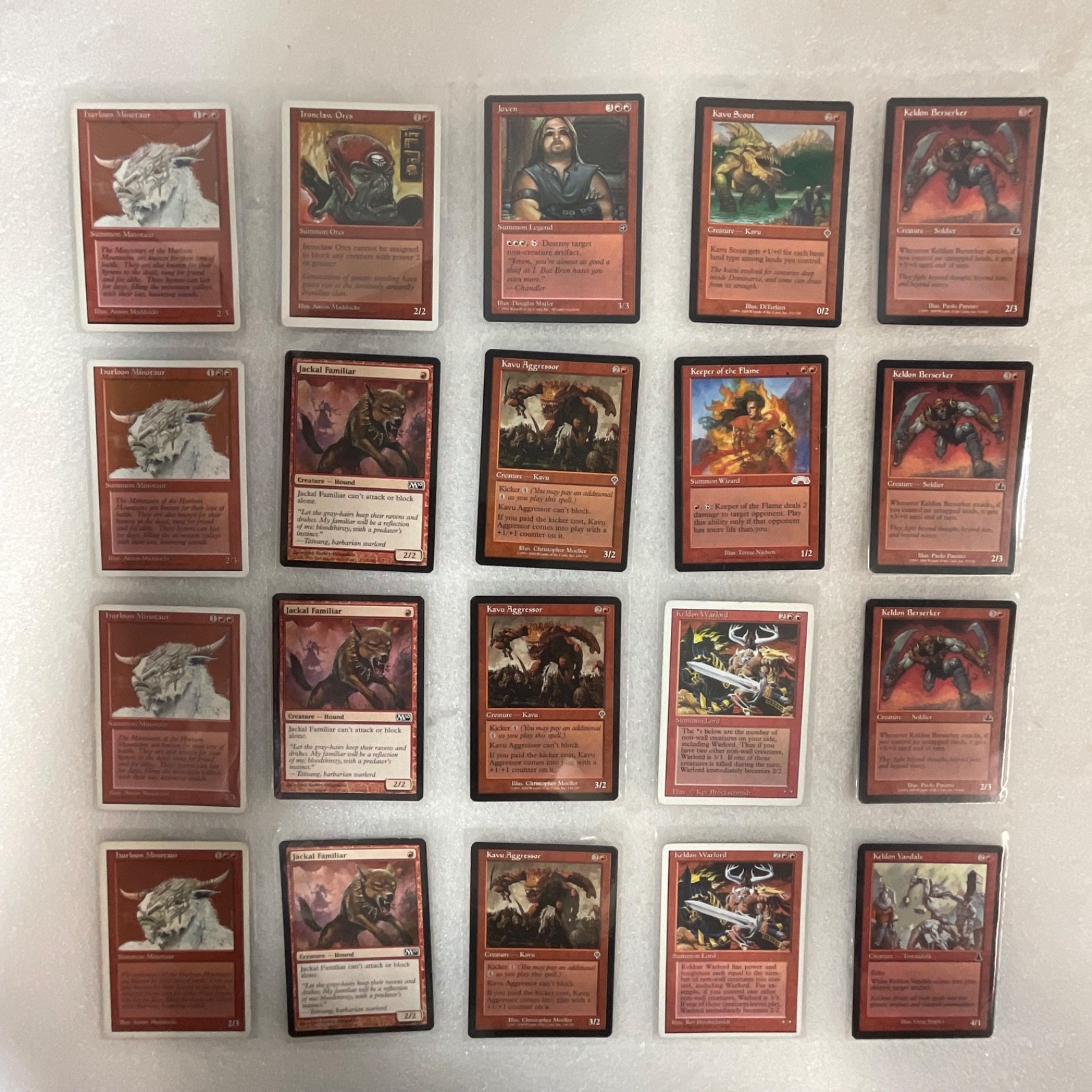 MTG 20 Card Lot Joven Keldon Warlord Hurloon Minotaur Mixed Sets - Image 1