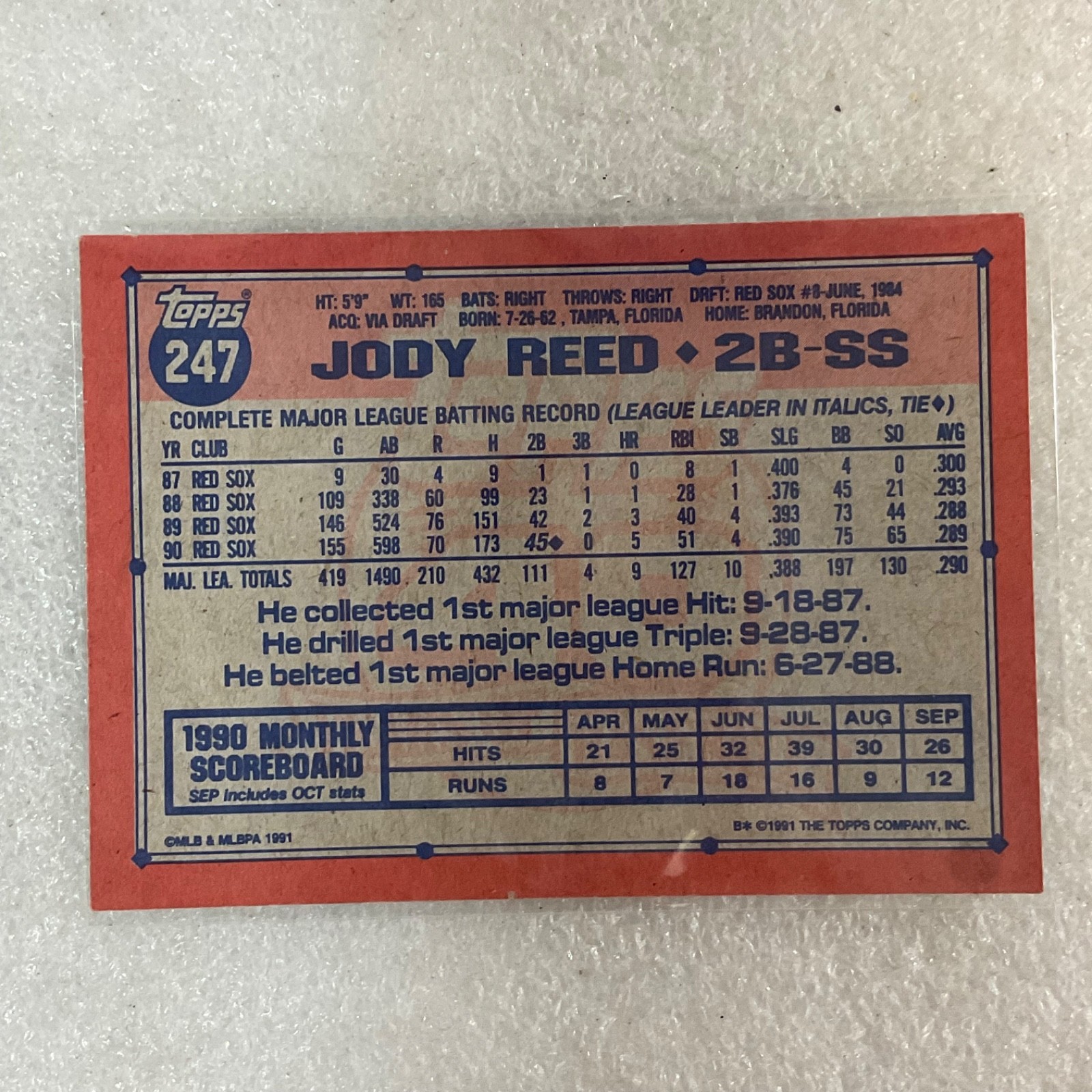 1987-1991 Baseball 10 Card Lot Perry Burks Topps Fleer Donruss - Image 21