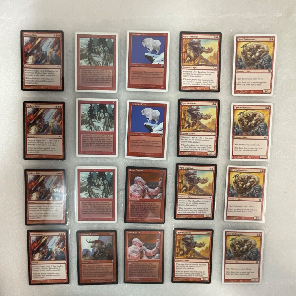 MTG 20 Card Red Lot Molten Rain Ogre Leadfoot Mirrodin Mixed Sets - Image 1