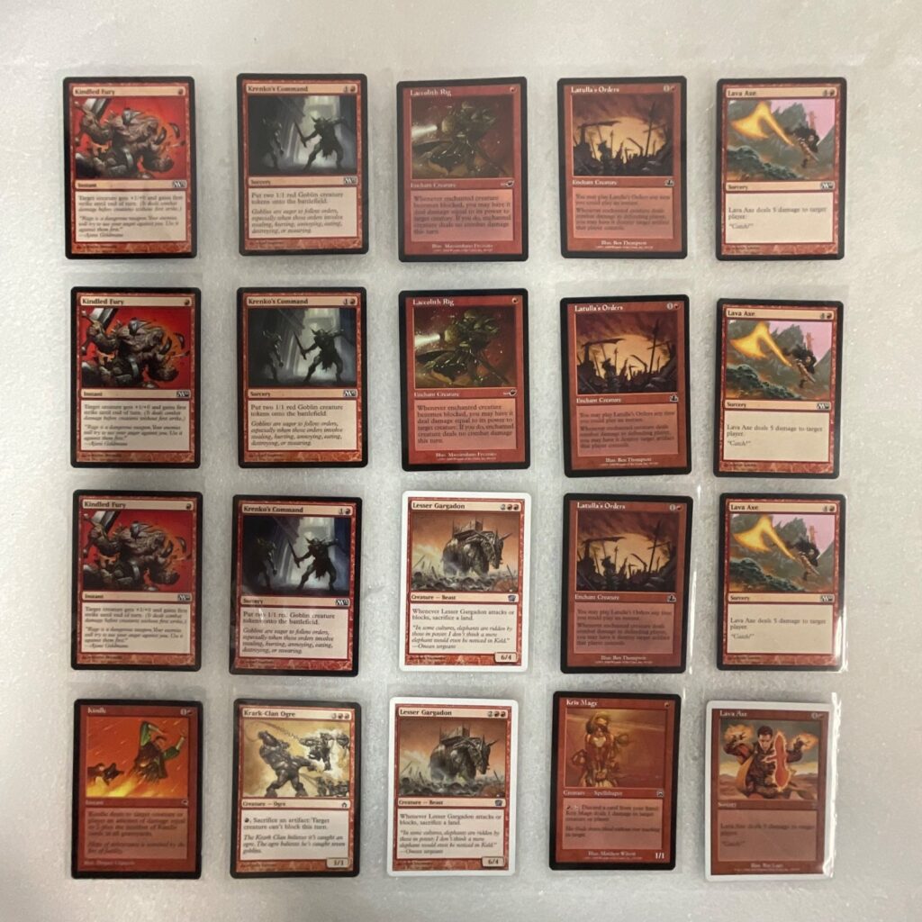 MTG 20 Card Lot Krenko’s Command Lava Axe Mixed Sets Tempest Nemesis - Image 1