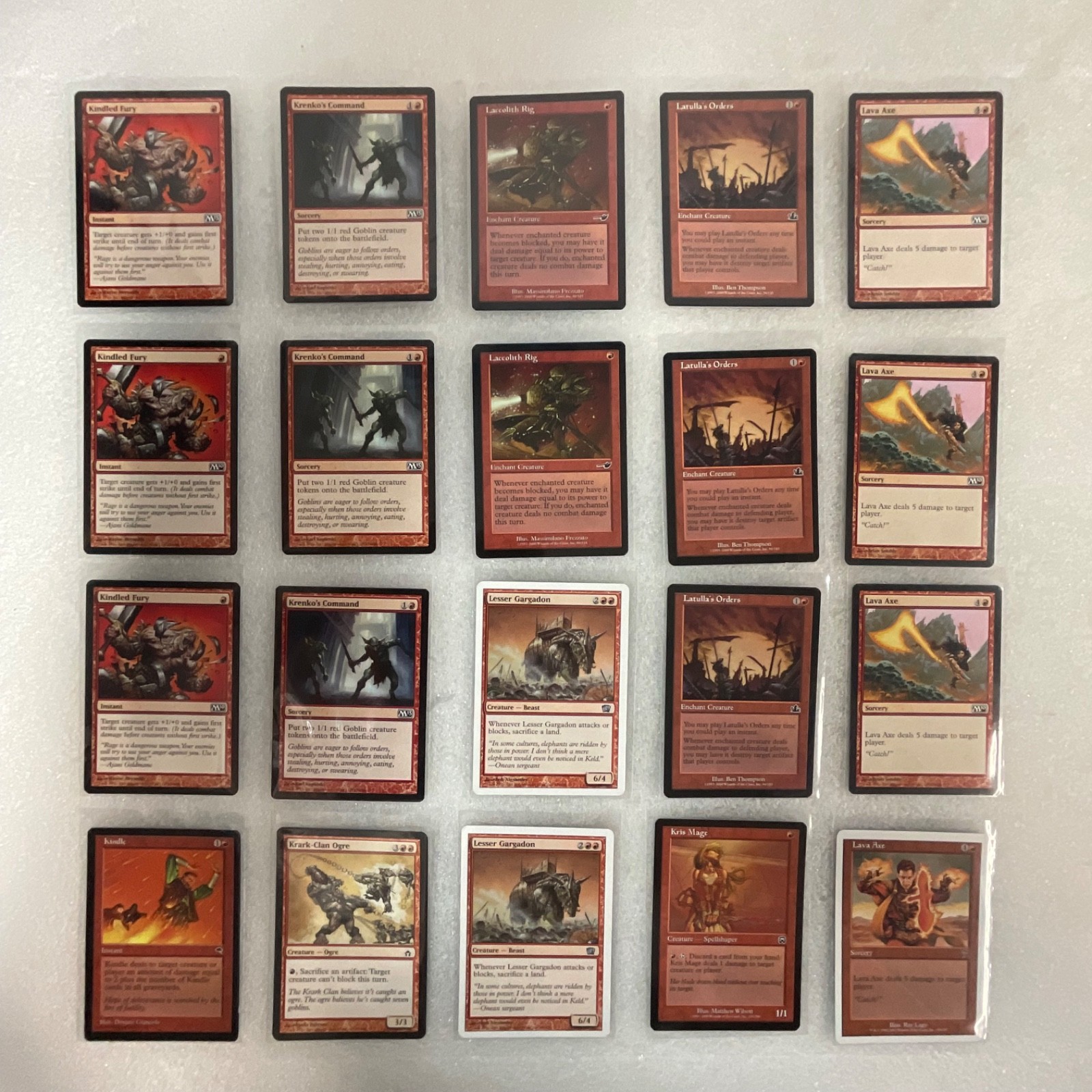 MTG 20 Card Lot Krenko’s Command Lava Axe Mixed Sets Tempest Nemesis - Image 1