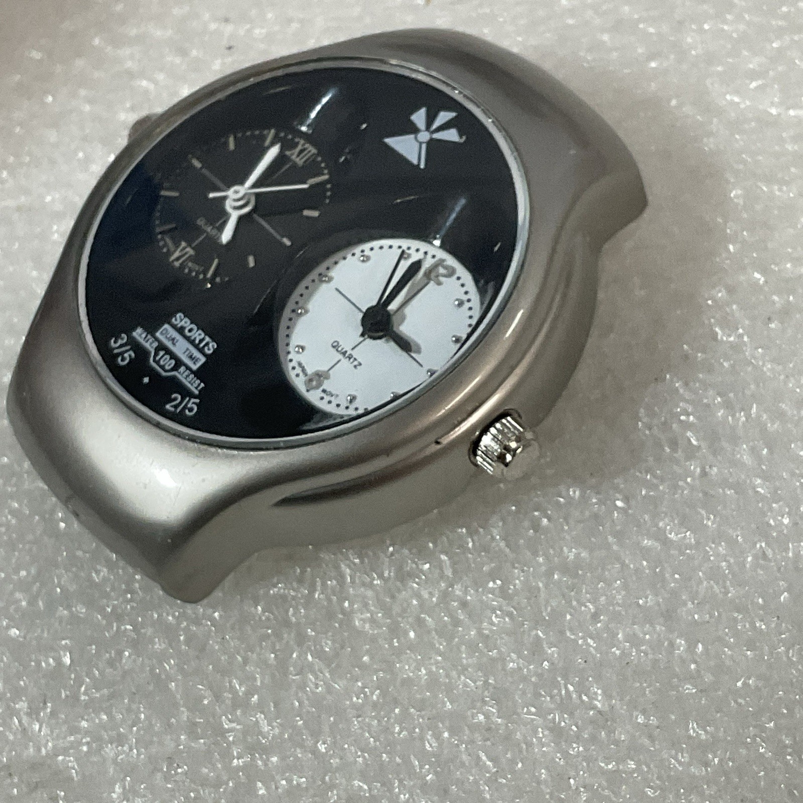 Dual Time Wristwatch Two Crowns In USA INC Alloy Case GnuFashion - Image 2