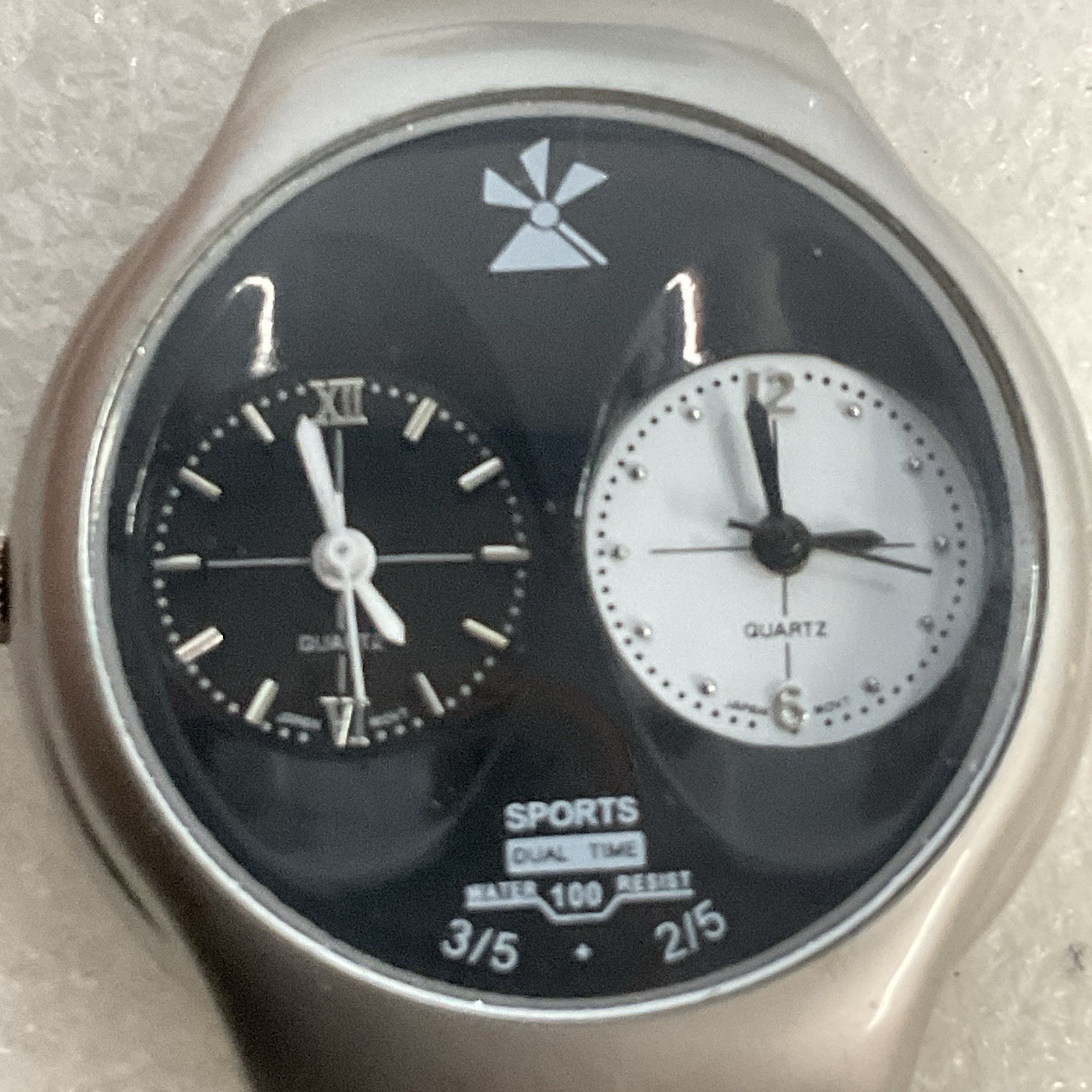 Dual Time Wristwatch Two Crowns In USA INC Alloy Case GnuFashion - Image 7