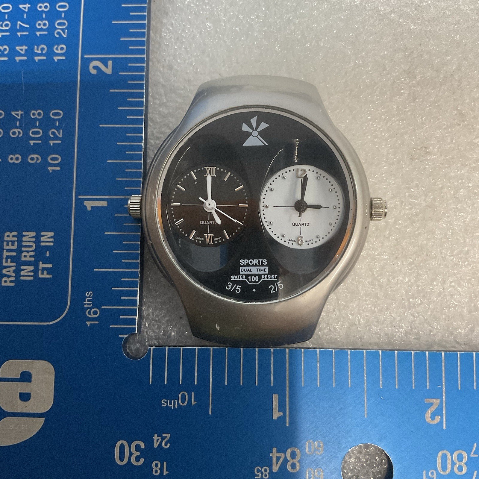 Dual Time Wristwatch Two Crowns In USA INC Alloy Case GnuFashion - Image 18