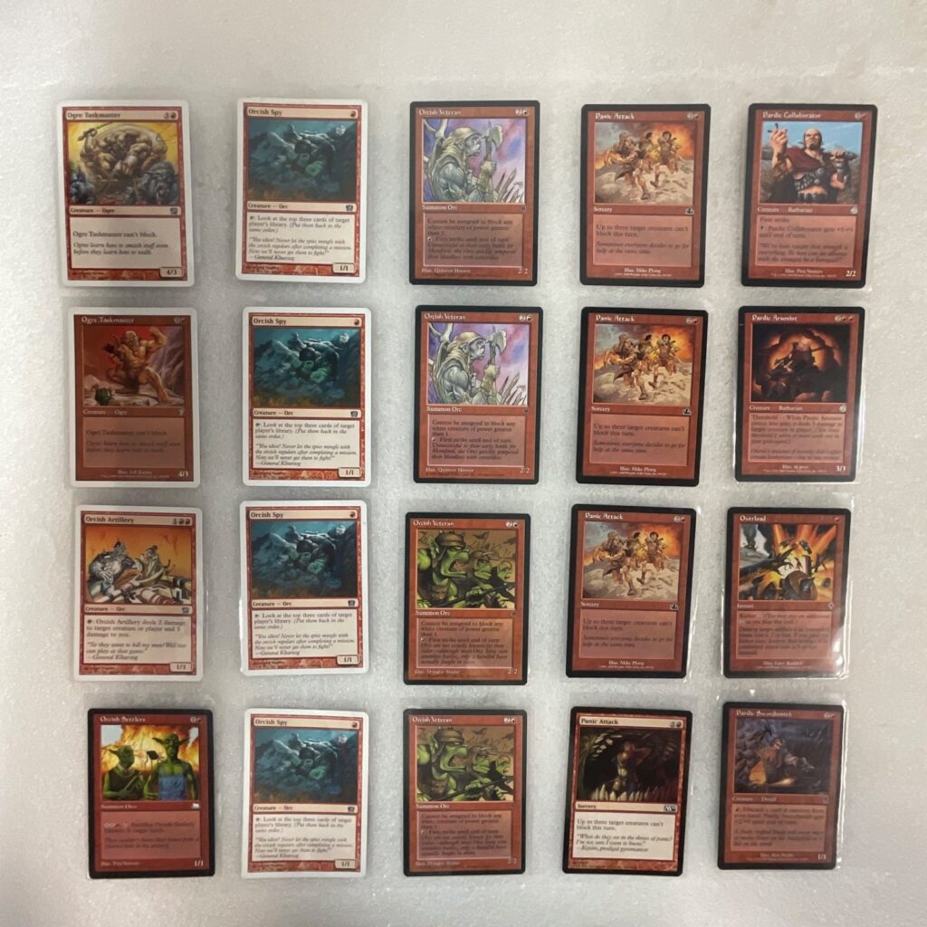 MTG 20 Card Red Lot Ogre Taskmaster Orcish Spy Panic Attack Mixed Sets - Image 1