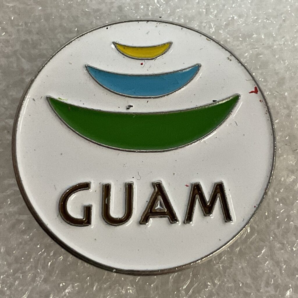 Guam 1” Round Pin Pinback GnuCollectibles - Image 1
