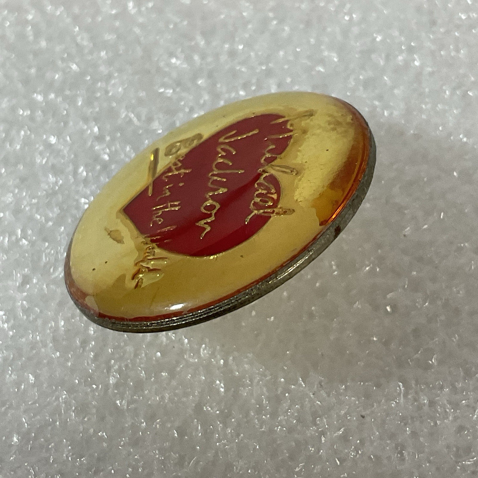 Vtg Michael Jackson Best In The World 1” Round Pin Pinback Heart GnuCollectibles - Image 6