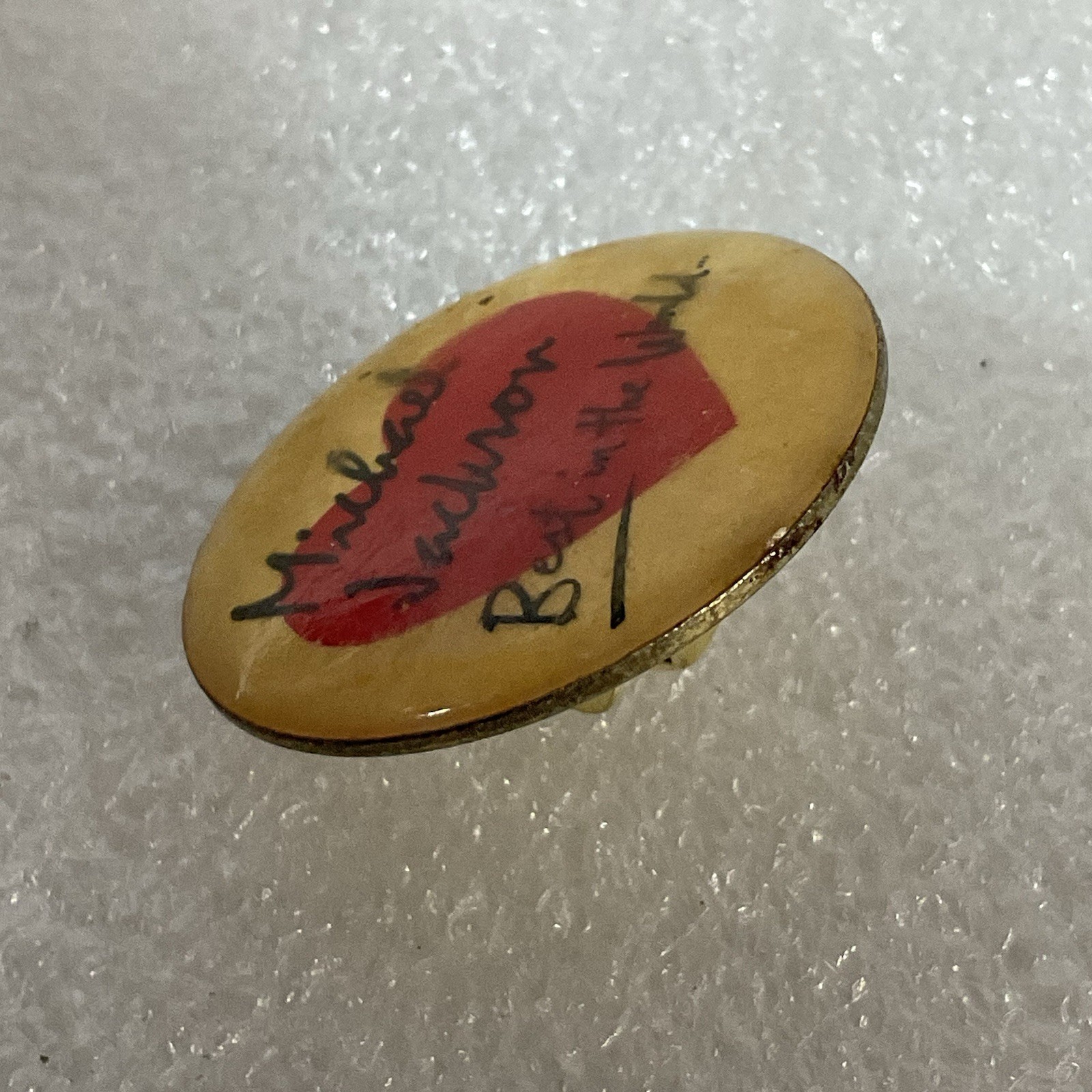 Michael Jackson Best In The World Round 1” Pin Pinback Heart GnuCollectibles - Image 6