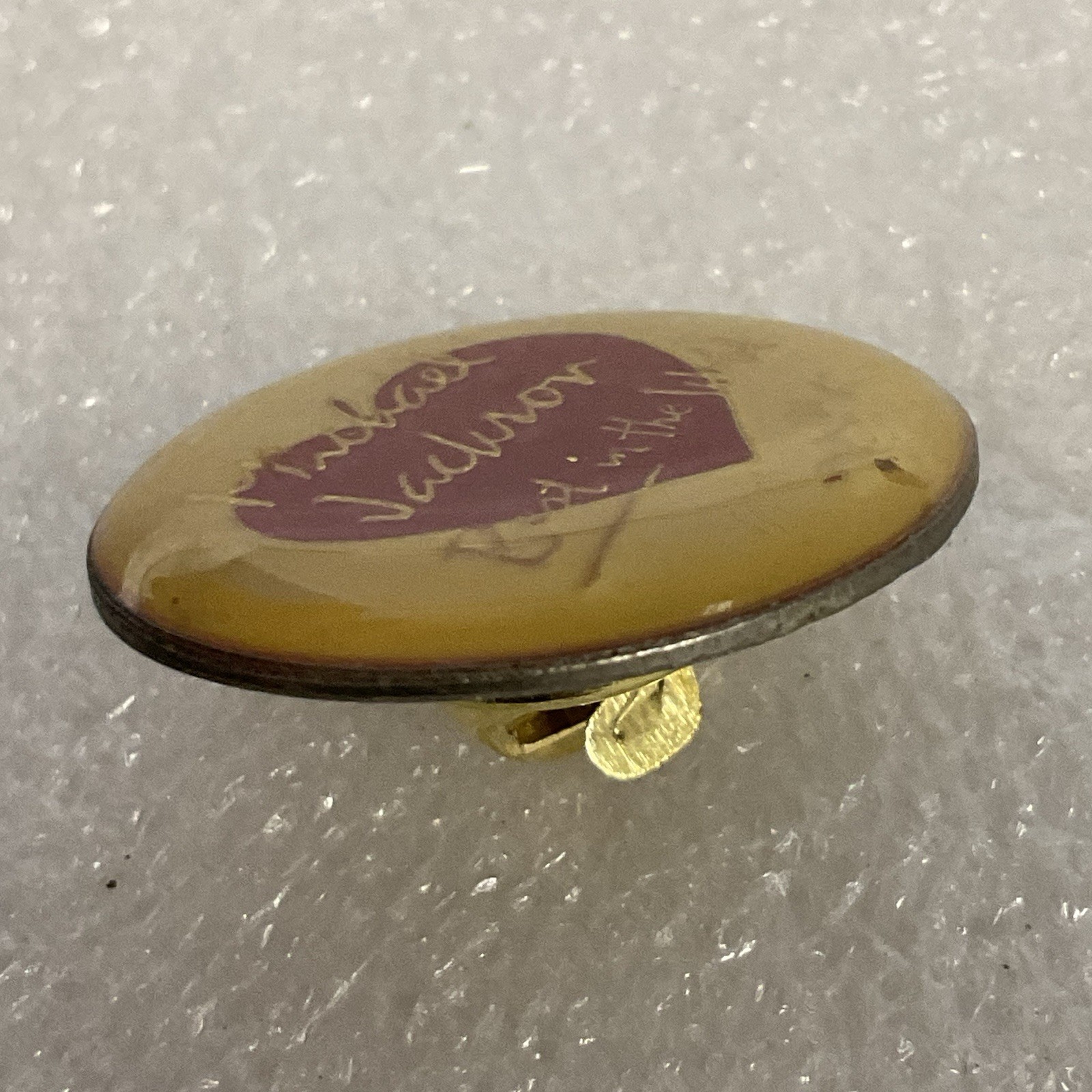 Michael Jackson Best In The World 1” Round Pin Vtg Pinback Heart GnuCollectibles - Image 5