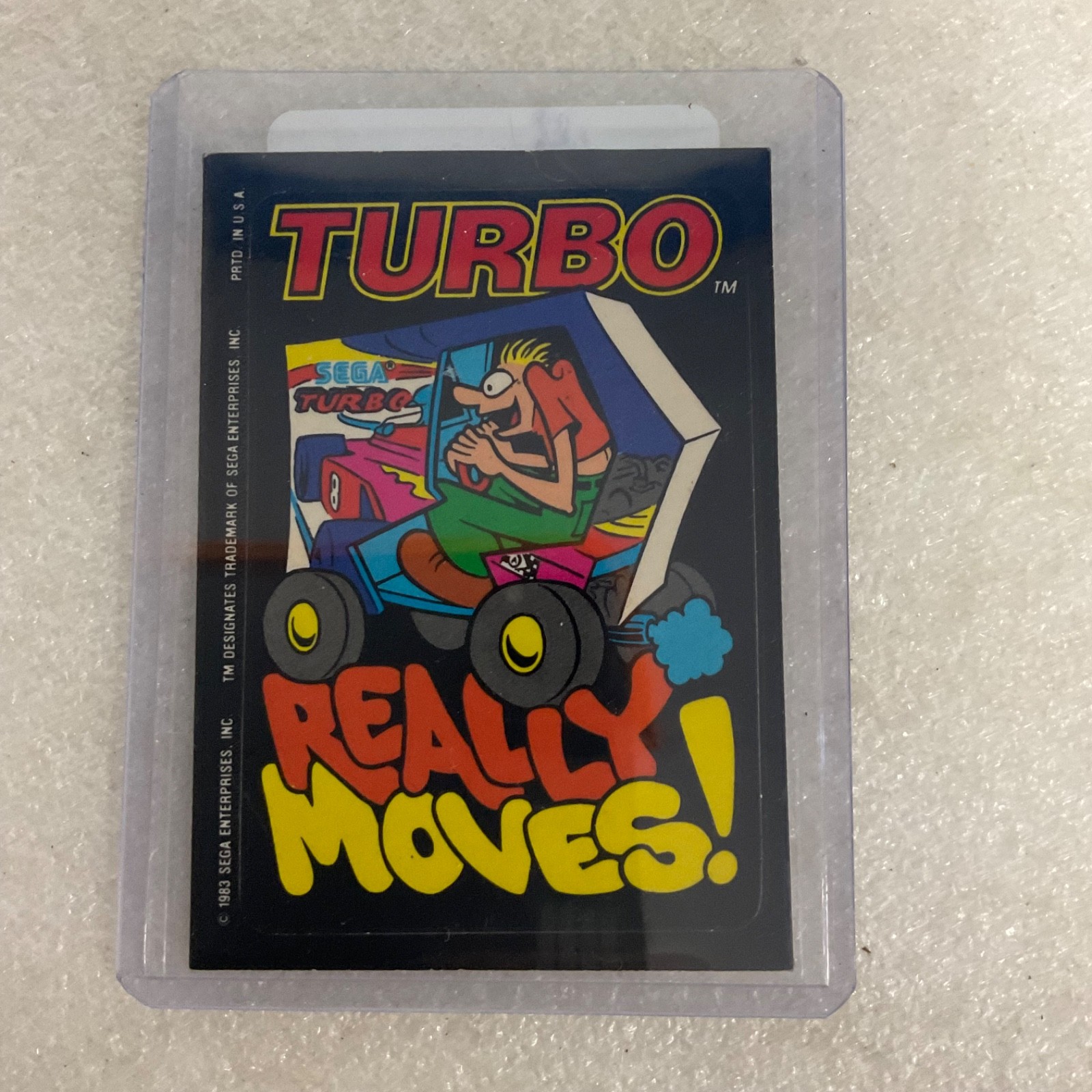 1983 Topps Video City Sega Turbo Really Moves! Card NNO Vintage - Image 3